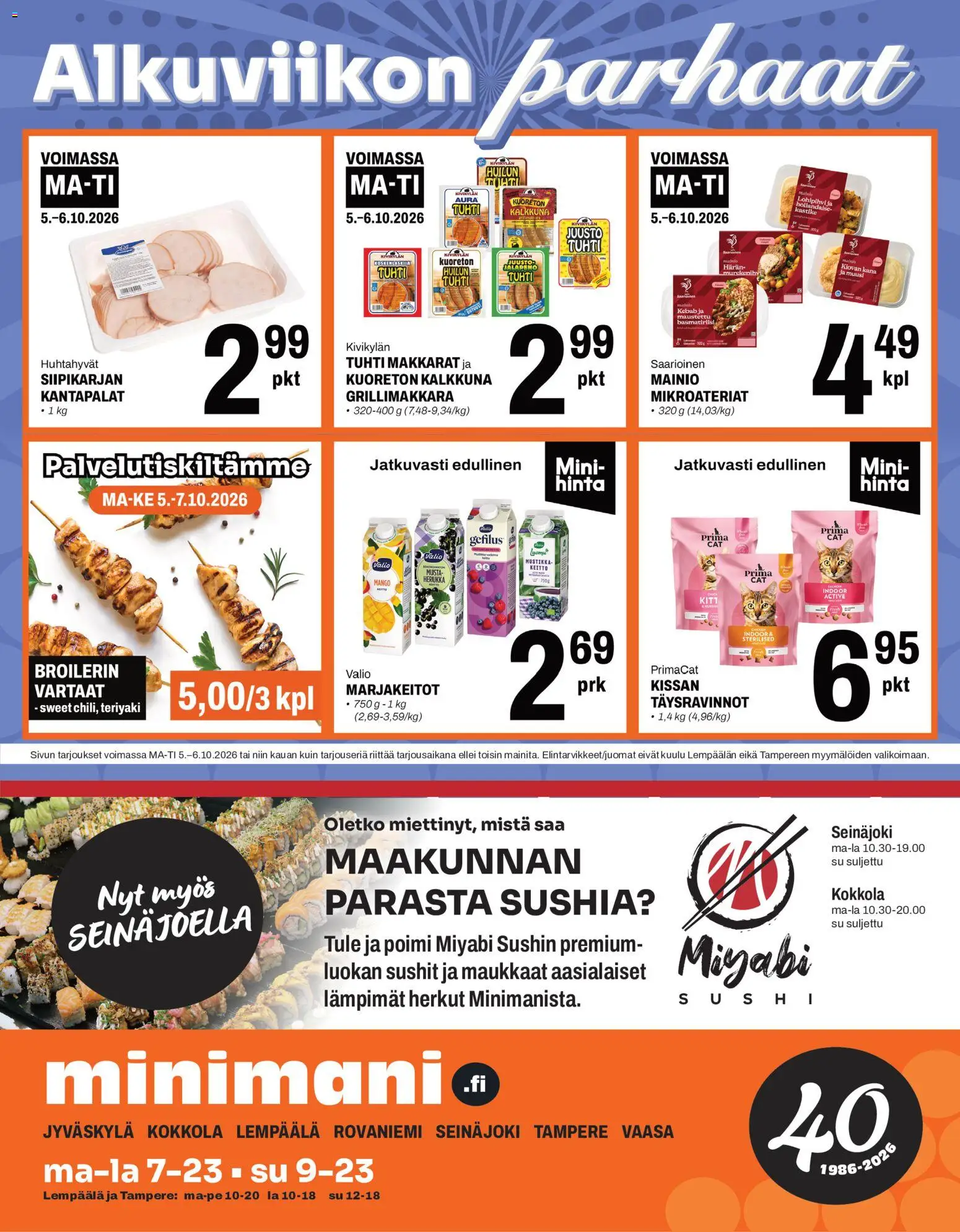 Minimani tarjoukset – voimassa 05/10/2026 alkaen | Sivu: 1