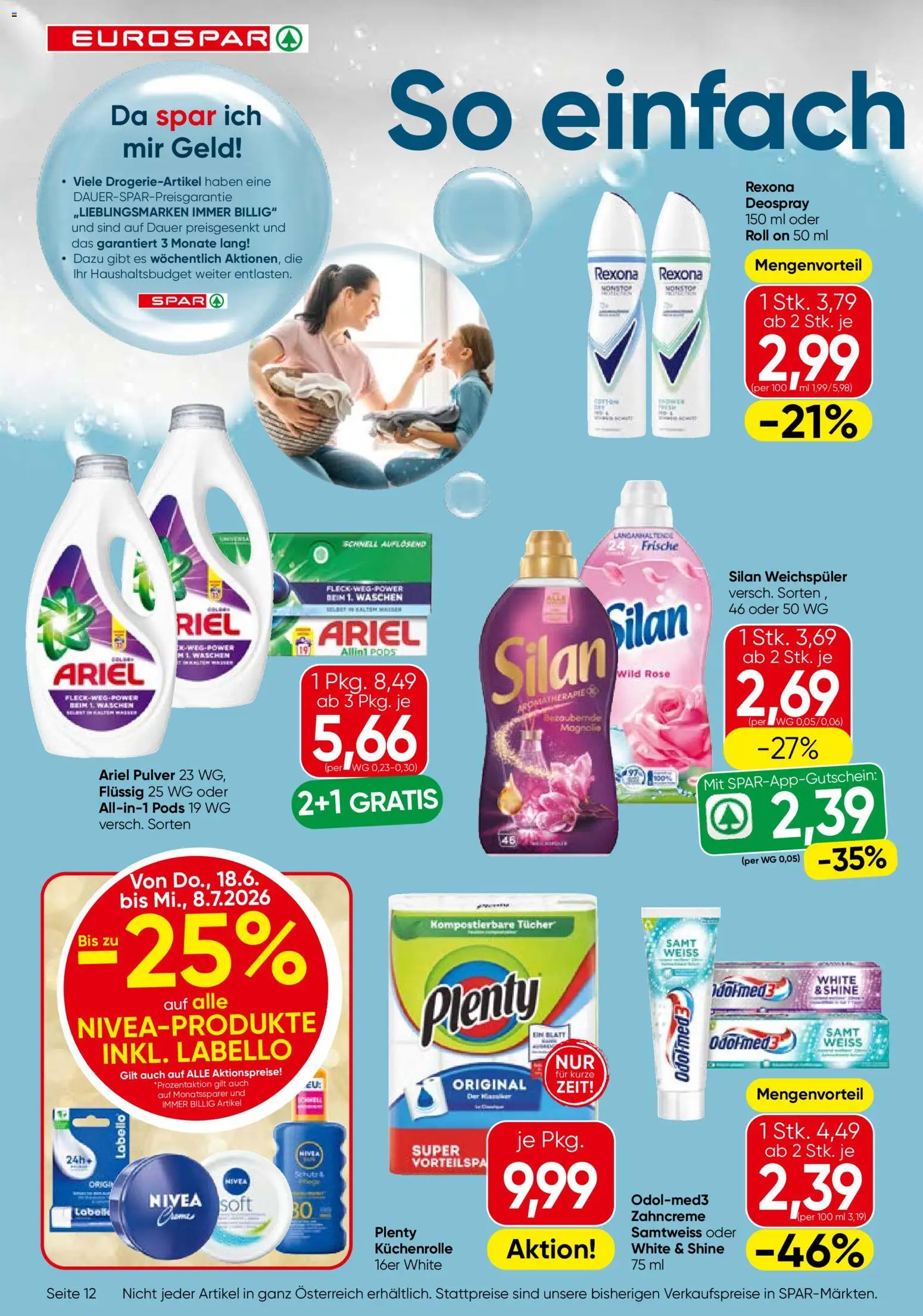 Eurospar Flugblatt gültig ab 18.06.2026 | Seite: 12 | Produkte: Weichspüler