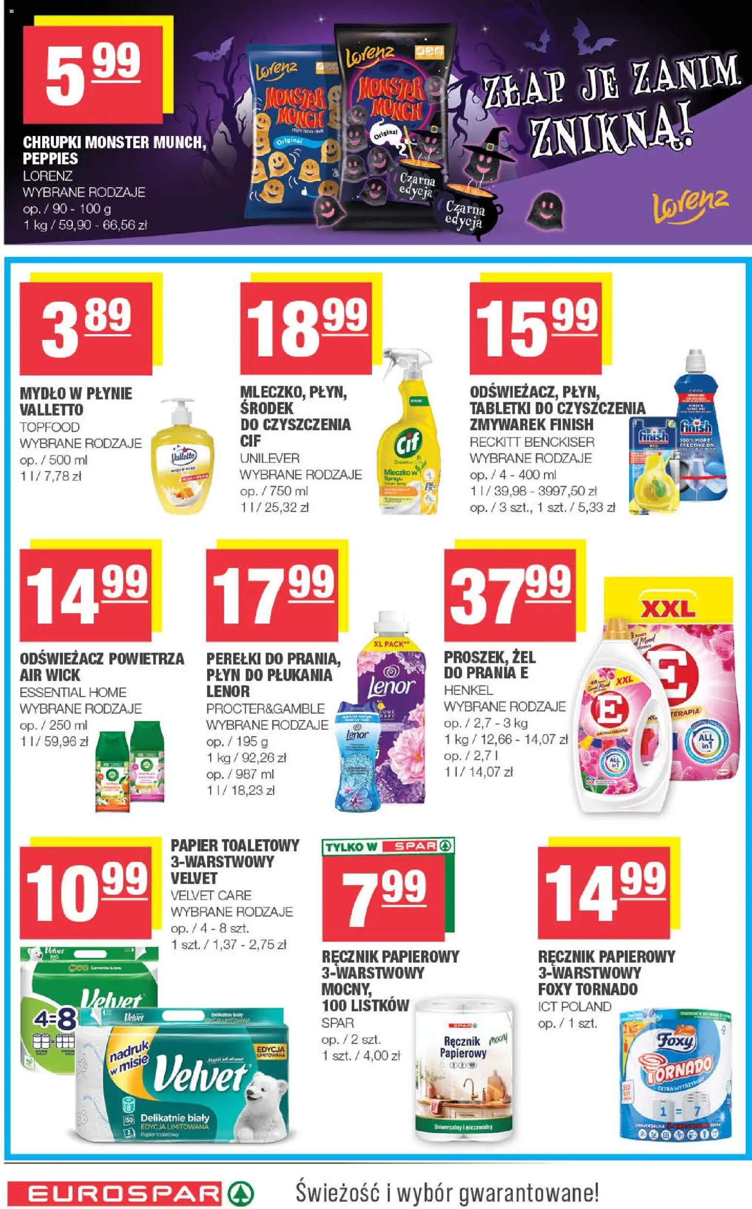 Spar gazetka - Eurospar od 21.10.2026 | Strona: 14 | Produkty: Odświeżacz, Papier toaletowy, Chrupki, Ręcznik papierowy