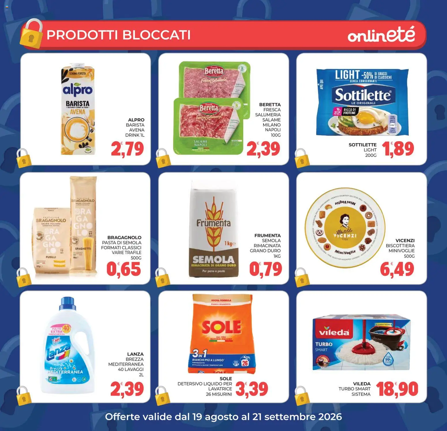 Volantino Eté del 01/09/2026 | Pagina: 30 | Prodotti: Pane, Salame, Lavatrice, Fusilli