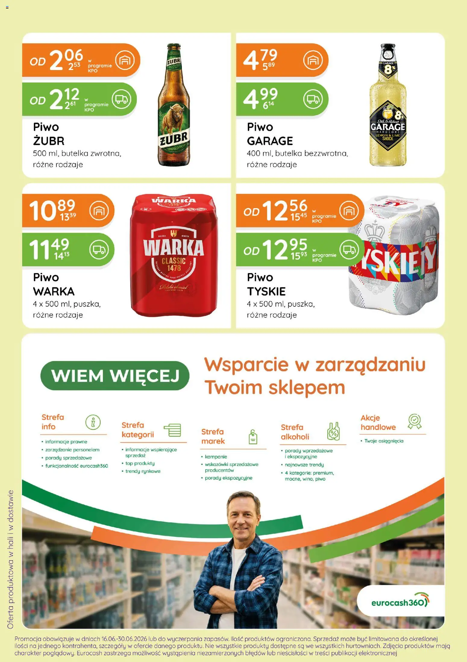 Eurocash gazetka - Ofensywa Alkoholowa od 16.06.2026 | Strona: 4 | Produkty: Warka, Piwo Warka, Tyskie, Piwo