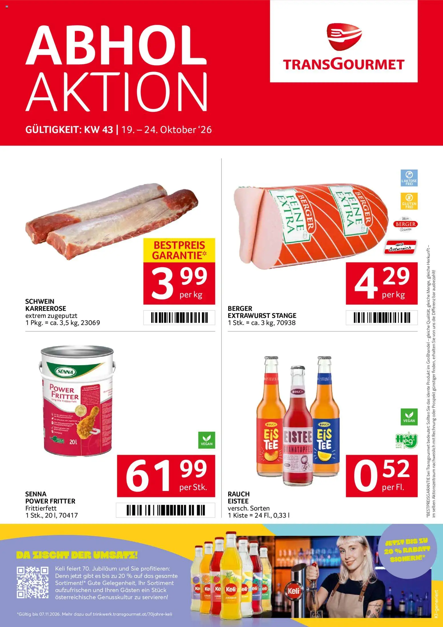 Transgourmet Broschüre gültig ab 19.10.2026 | Seite: 1 | Produkte: Eis, Zitrone, Ananas