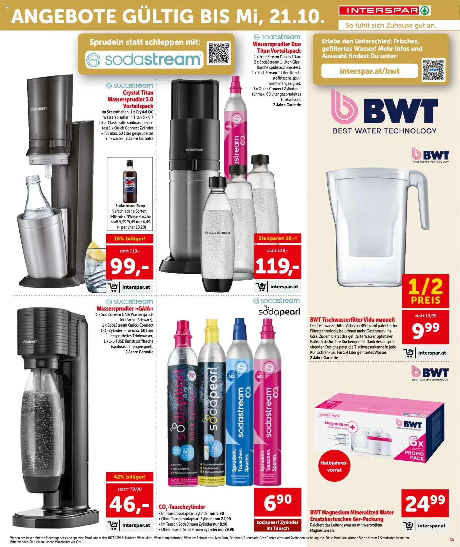 Interspar Broschüre gültig ab 01.10.2026 | Seite: 15 | Produkte: Wasser