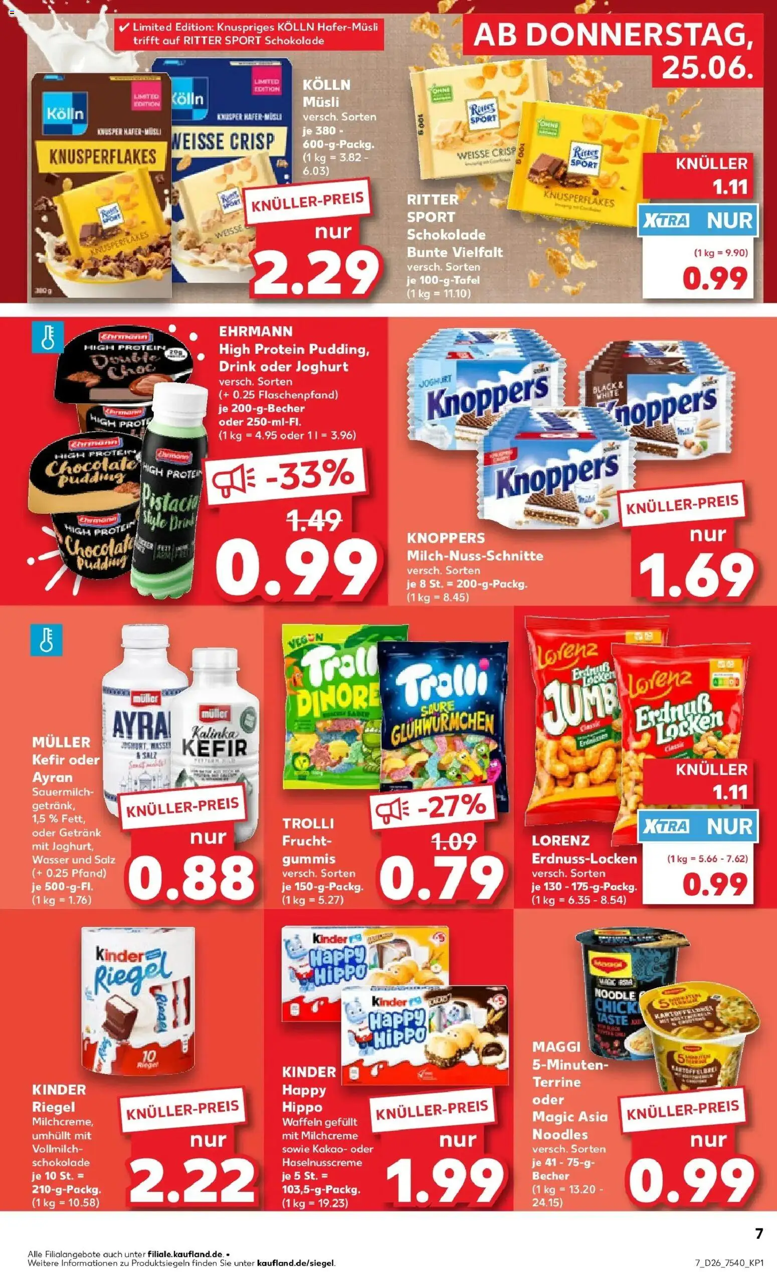 Kaufland Prospekt Genthin – gültig ab 22.06.2026 | Seite: 16 | Produkte: Shirt, Maggi, Joghurt, Schokolade