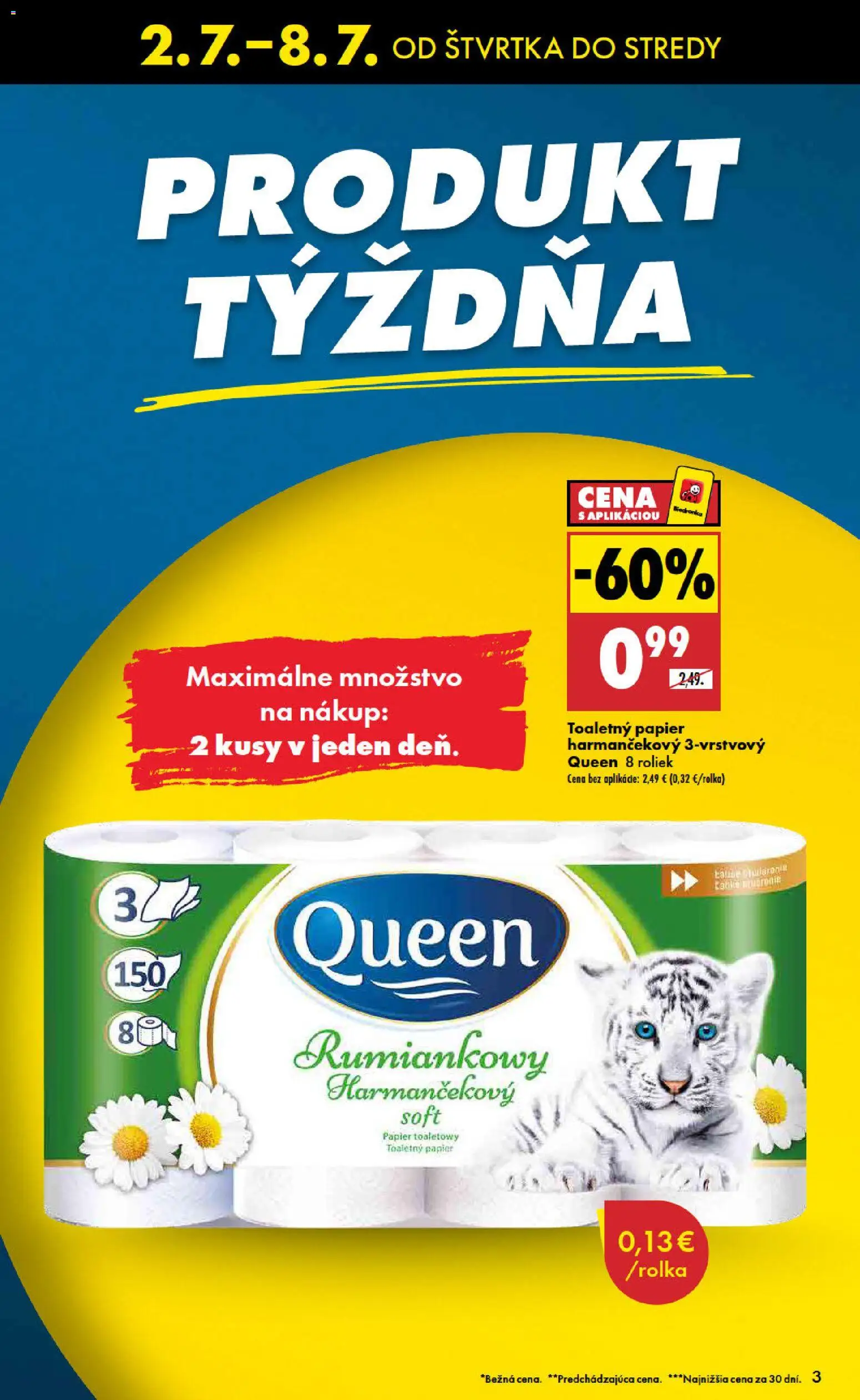 Nové Biedronka akcie – leták je platný od 02.07.2026 | Strana: 3 | Produkty: Toaletný papier, Med
