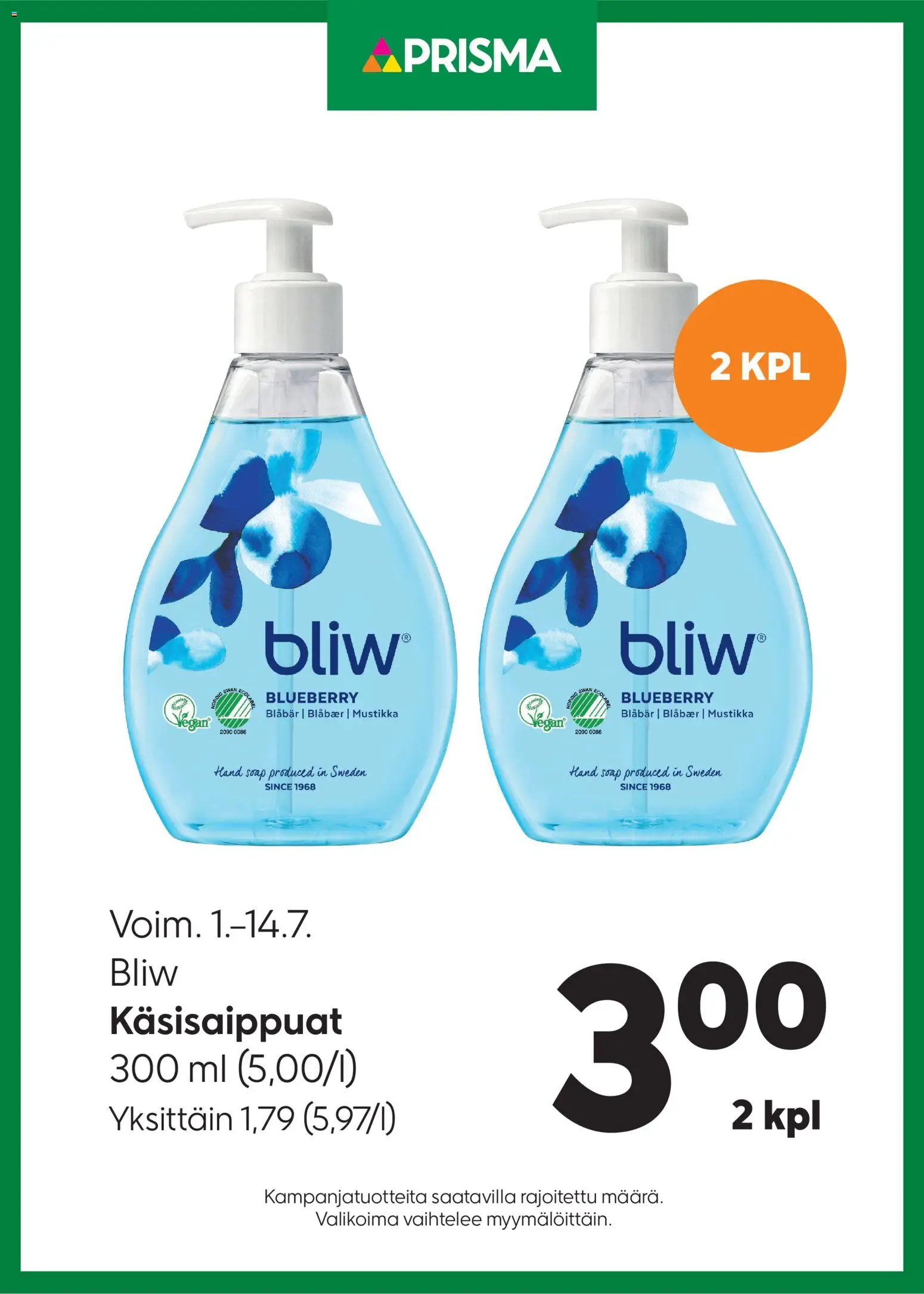 Prisma tarjoukset Bliw – voimassa 01/07/2026 alkaen | Sivu: 1