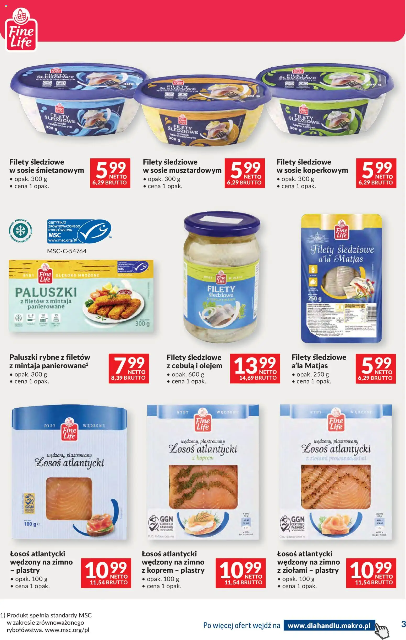 Makro gazetka - Dystrybucja do sklepów od 01.09.2026 | Strona: 3 | Produkty: Łosoś atlantycki, Cebula, Paluszki, Ryby