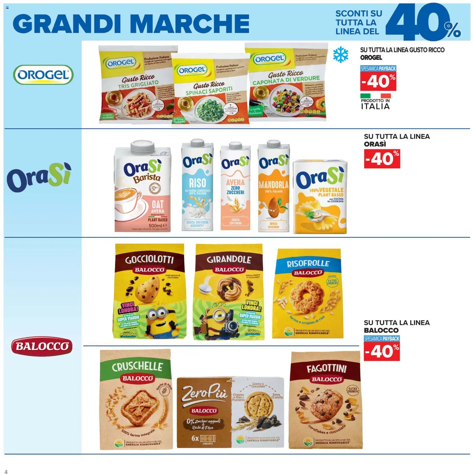 Volantino Carrefour del 15/09/2026 | Pagina: 4 | Prodotti: Verdure, Farina, Spinaci, Farina integrale