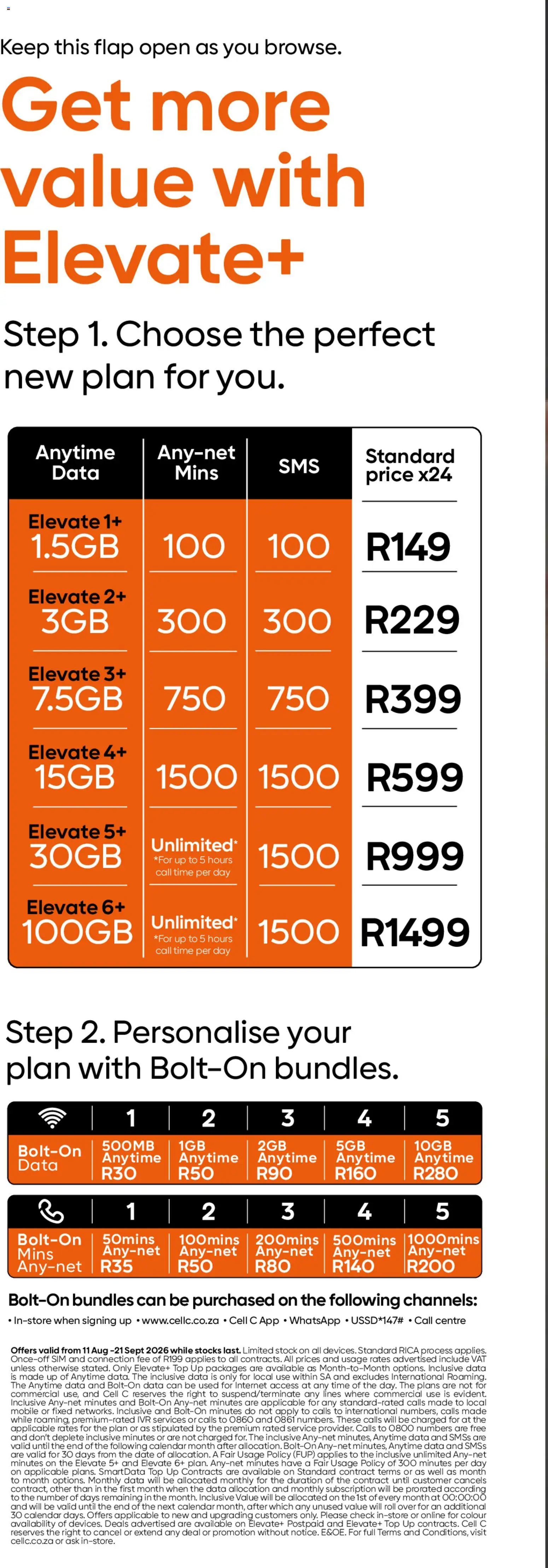 New Cell C catalogue – valid from 11/08/2026 | Page: 3