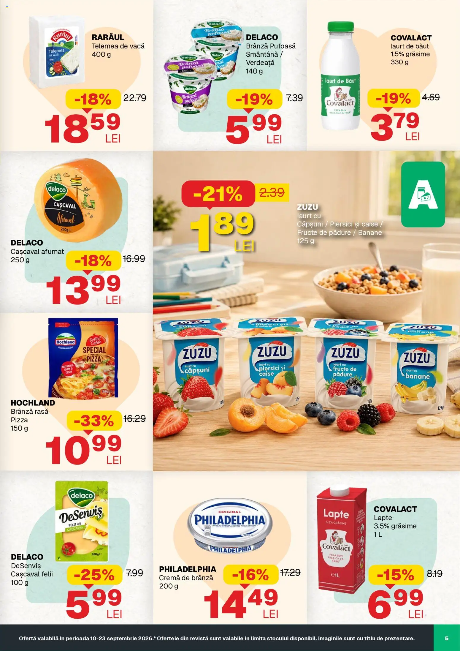 Noul catalog Annabella – valabil de la 10.09.2026 | Pagină: 5 | Produse: Zuzu, Lapte, Brânză, Smântână