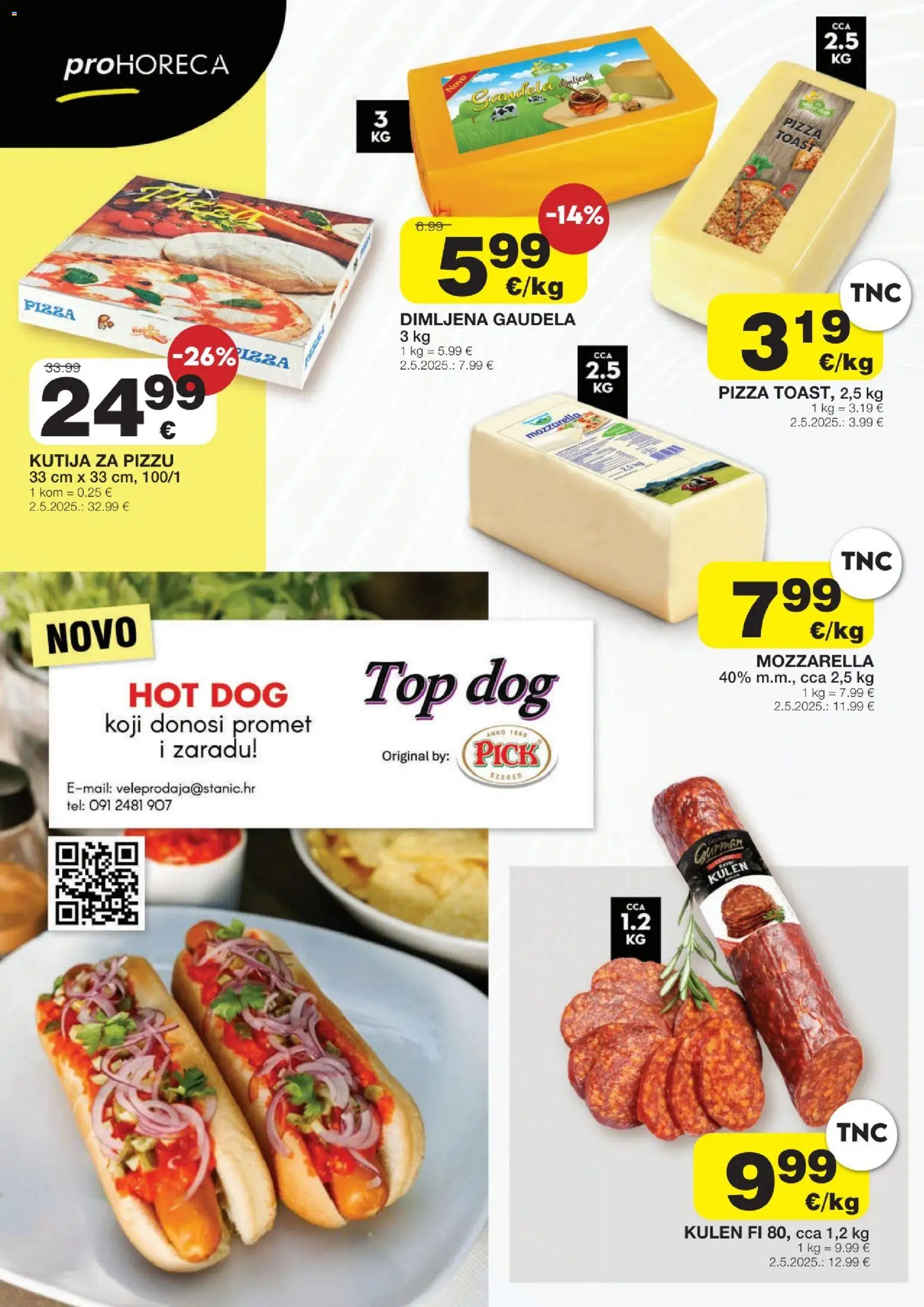 Stanić Diskont katalog | vrijedi od 15.07.2026 | Stranica: 2 | Proizvodi: Kutija, Mozzarella, Toast, Pizza