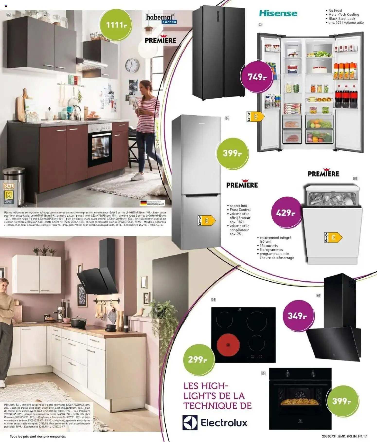 {H1} | Page: 17 | Produits: Couverts, Plaque de cuisson, Porte, Combinaison