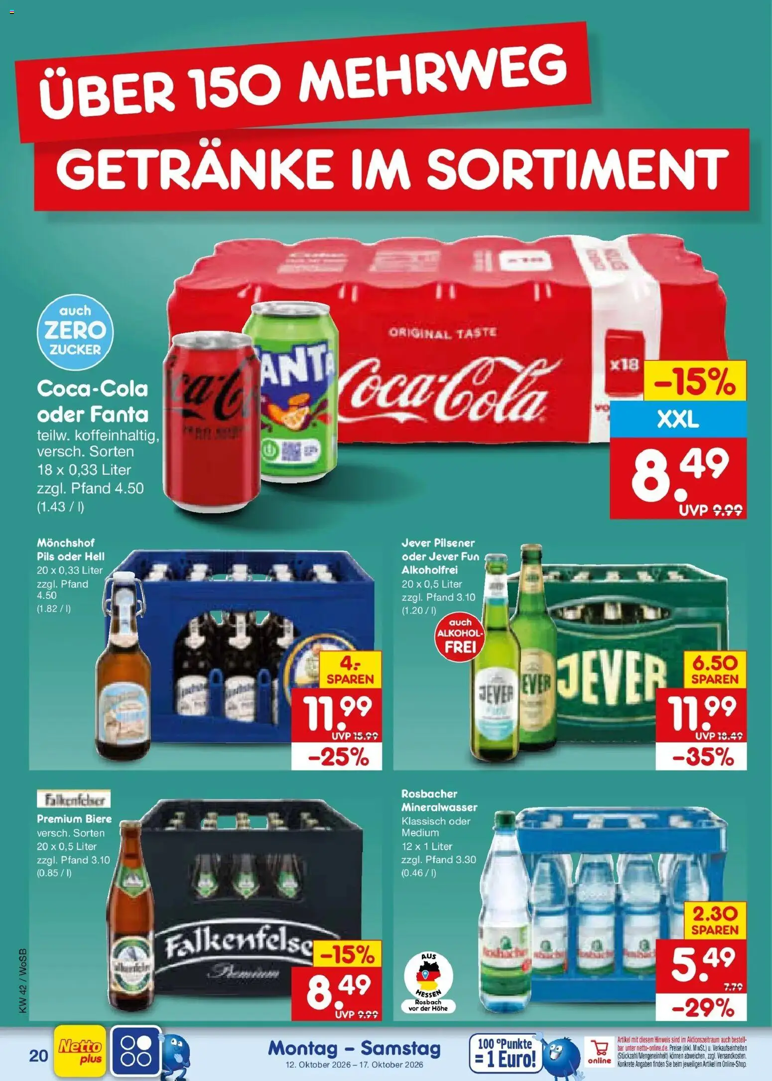 Netto Marken-Discount Prospekt Ludwigshafen-Edigheim (ab 12.10.2026) » Angebote | Seite: 24 | Produkte: Monchshof, Fanta, Pils, Alkohol
