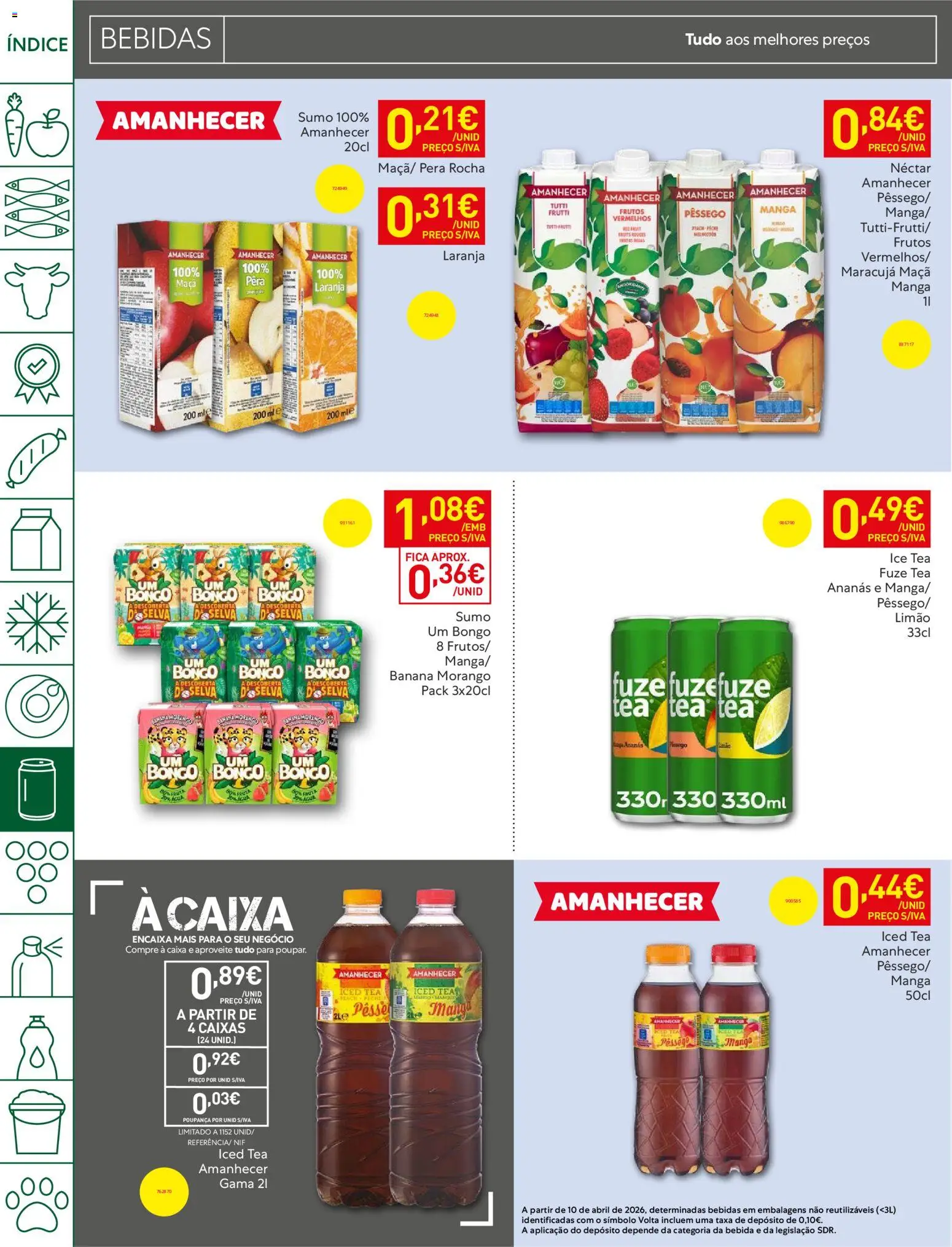 Recheio folheto │ válido de 19.05.2026 | Página: 34 | Produtos: Banana, Caixa, Maça, Bebida