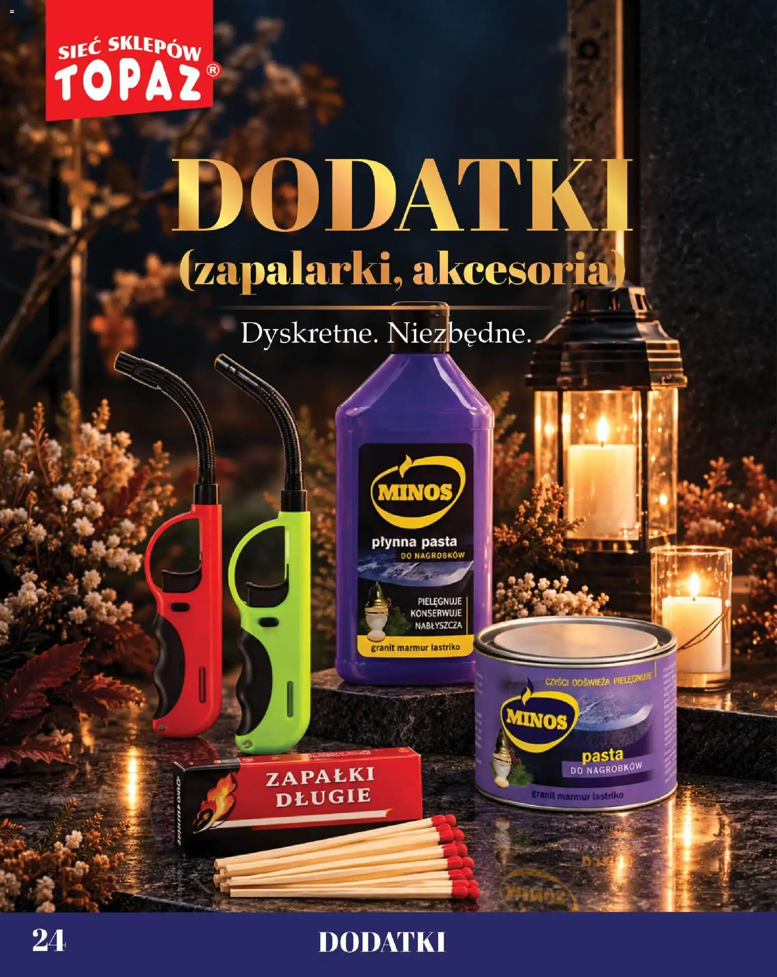 Topaz gazetka - Znicze od 09.10.2026 | Strona: 24 | Produkty: Pasta