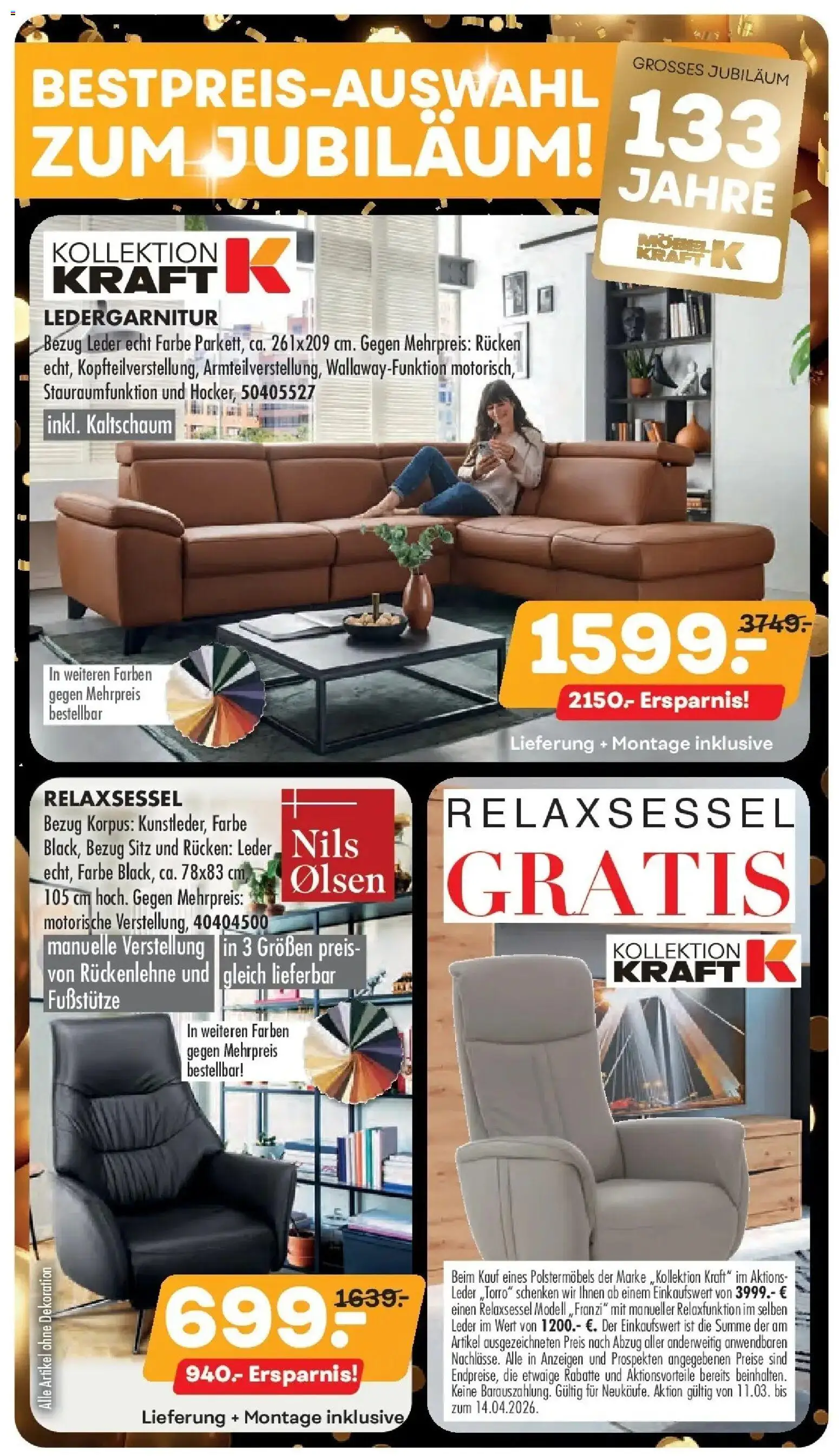 Möbel Kraft Prospekt 	 – gültig ab 11.03.2026 | Seite: 1 | Produkte: Relaxsessel