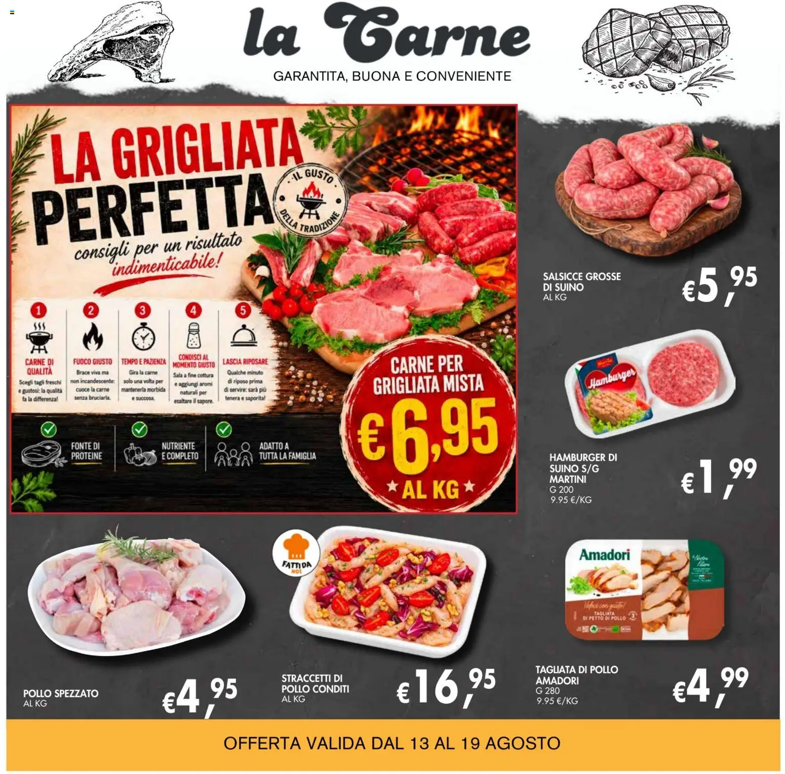 Volantino Coal del 13/08/2026 | Pagina: 4 | Prodotti: Petto di Pollo, Pollo, Martini, Hamburger