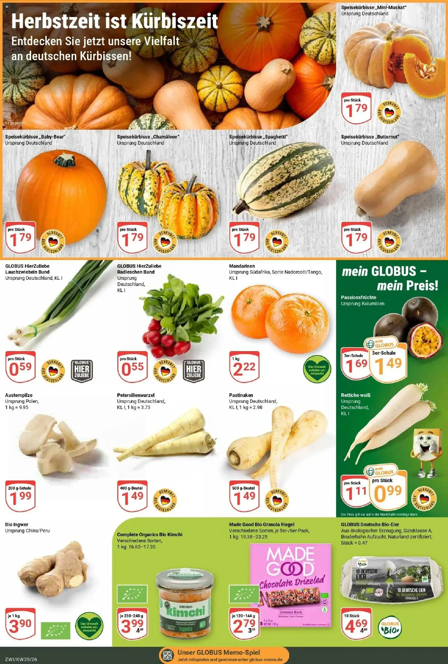 Globus Prospekt Zwickau (ab 21.09.2026) » Angebote online | Seite: 8 | Produkte: Eier, Mandarinen