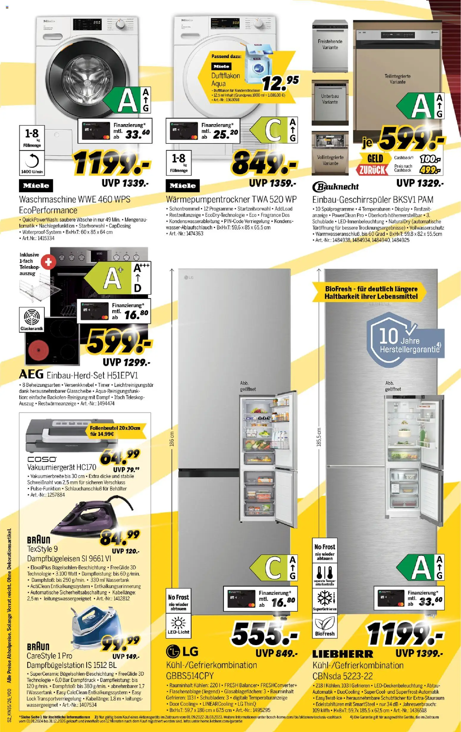Medimax Prospekt – gültig ab 22.08.2026 | Seite: 2 | Produkte: Miele, Liebherr, AEG, Waschmaschine