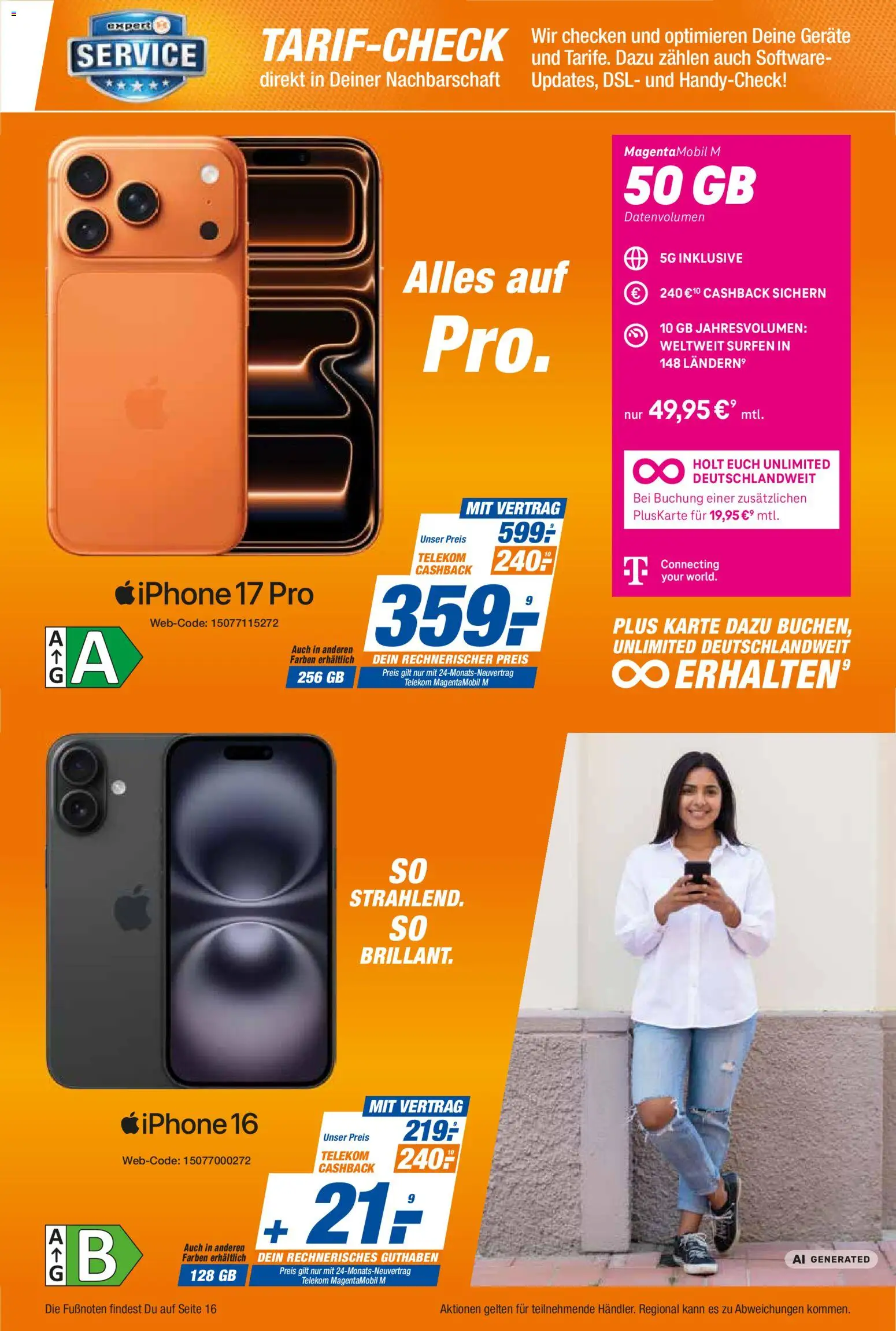 Expert Telekommunikations-Highlights im September – gültig ab 01.09.2026 | Seite: 9 | Produkte: Iphone
