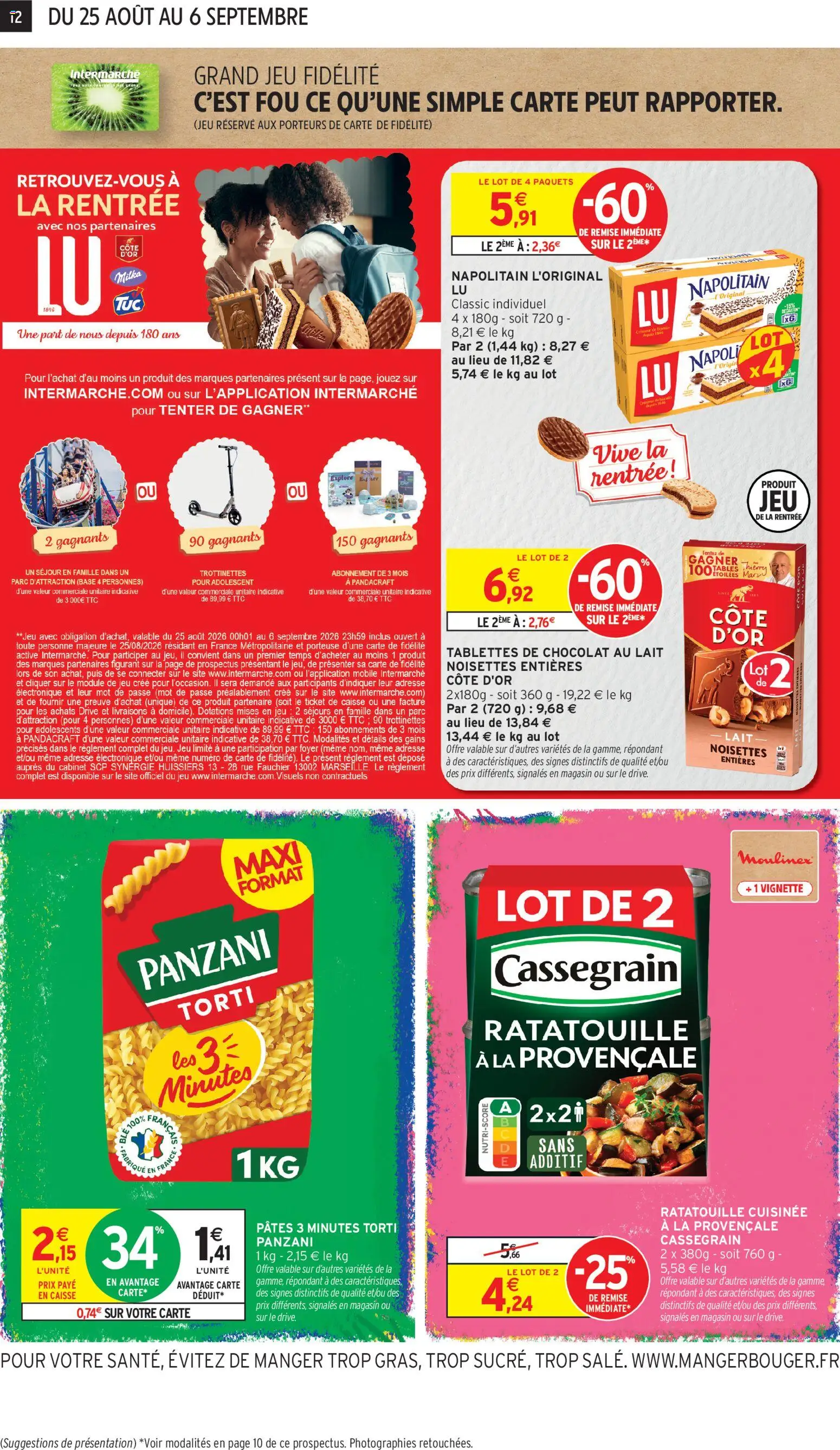 {H1} | Page: 12 | Produits: Napolitain, Cassegrain, Pâtes, Chocolat au lait