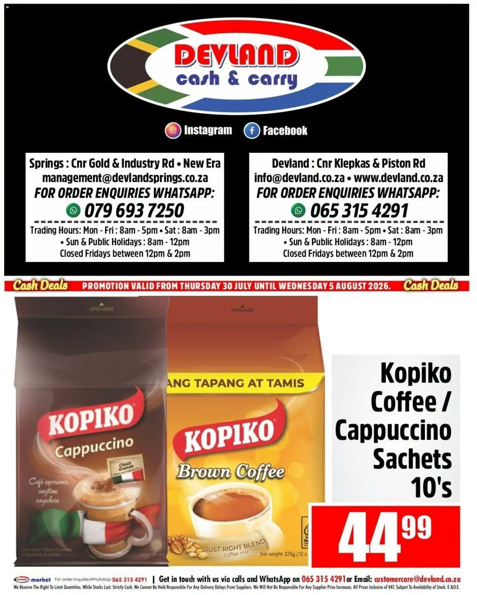 New Devland catalogue – valid from 30/07/2026 | Page: 6 | Products: Coffee