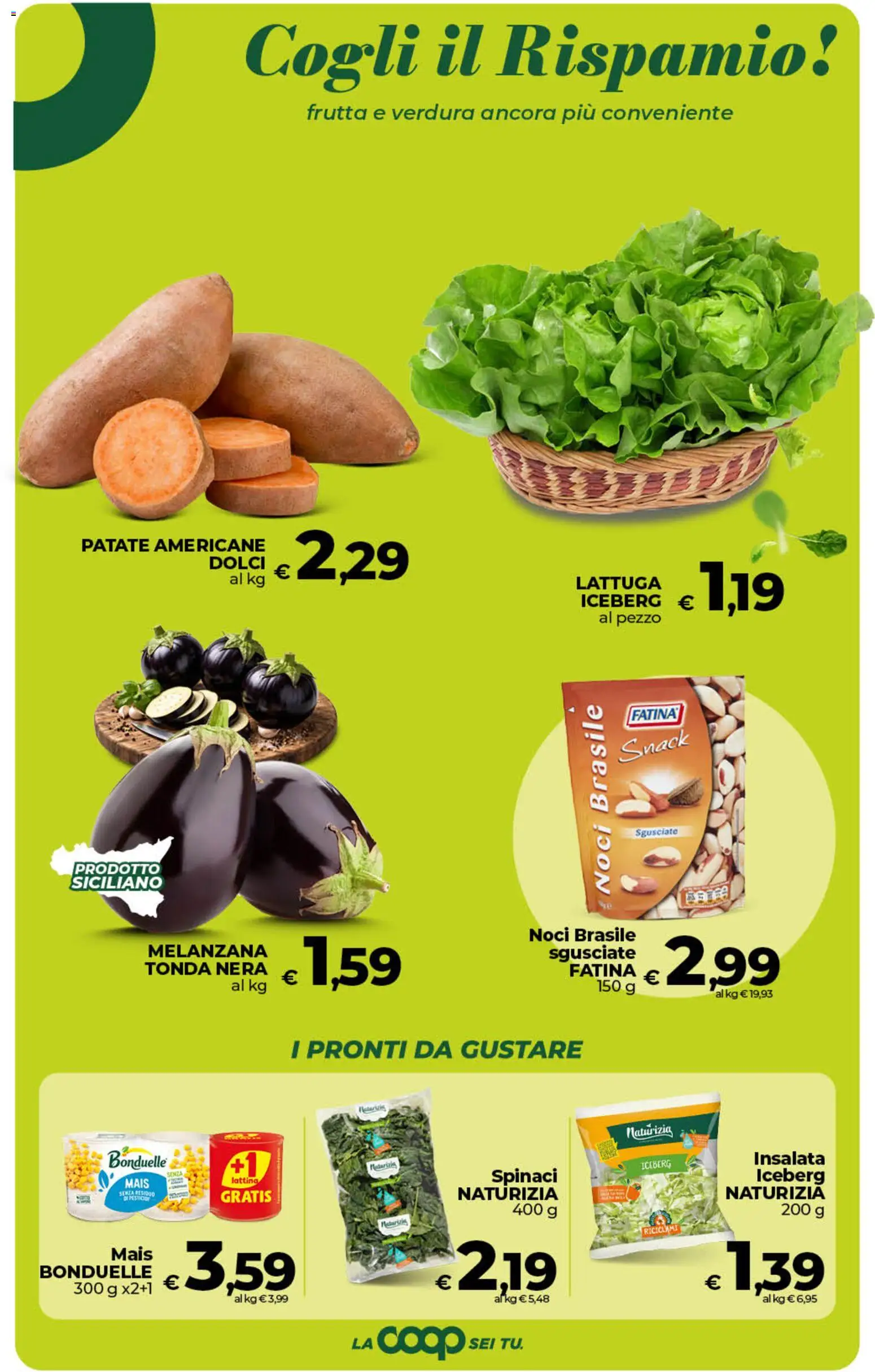 Volantino COOP del 29.05.2026 | Pagina: 11 | Prodotti: Patate, Frutta, Melanzana, Mais