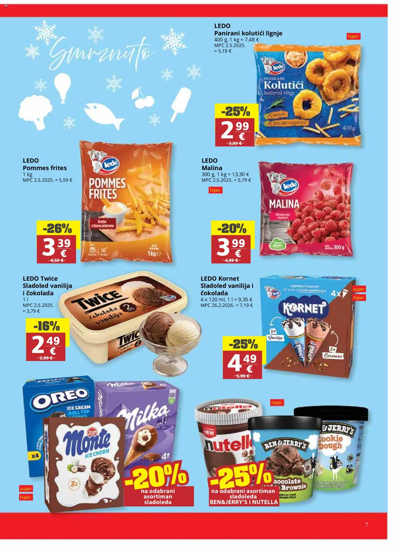 Ribola katalog | vrijedi od 06.08.2026 | Stranica: 7 | Proizvodi: Nutella, Čokolada, Milka, Kornet