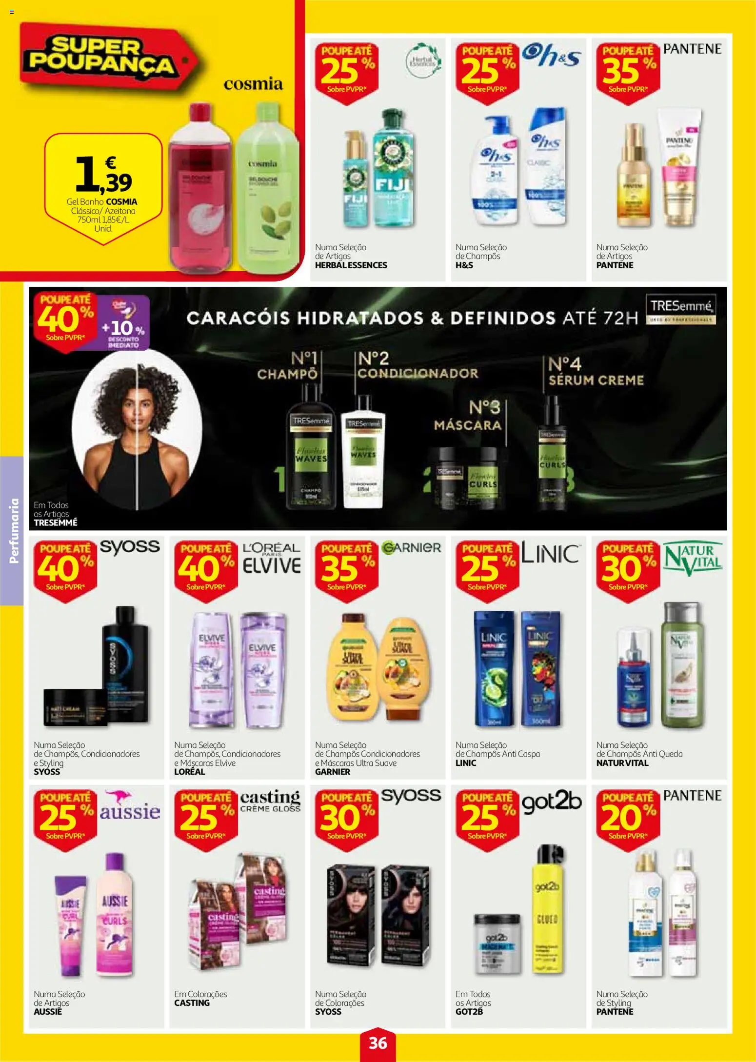 Auchan folheto │ válido de 24/09/2026 | Página: 36 | Produtos: Gloss, Champô, Condicionador, Creme