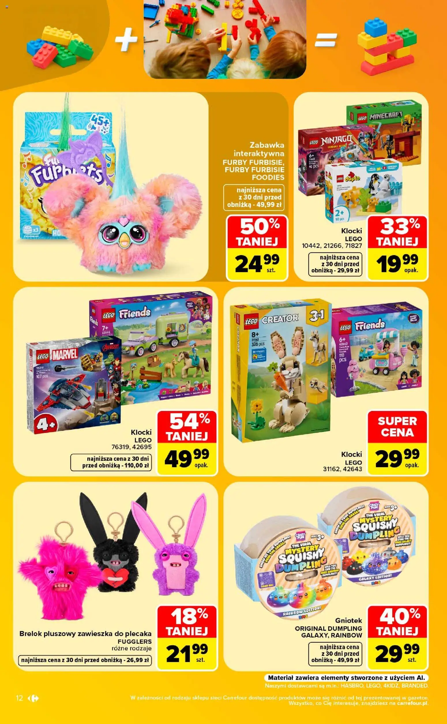 Carrefour gazetka - Same okazje od 24.08.2026 | Strona: 12 | Produkty: Lego, LEGO Friends, Lego Minecraft, Duplo