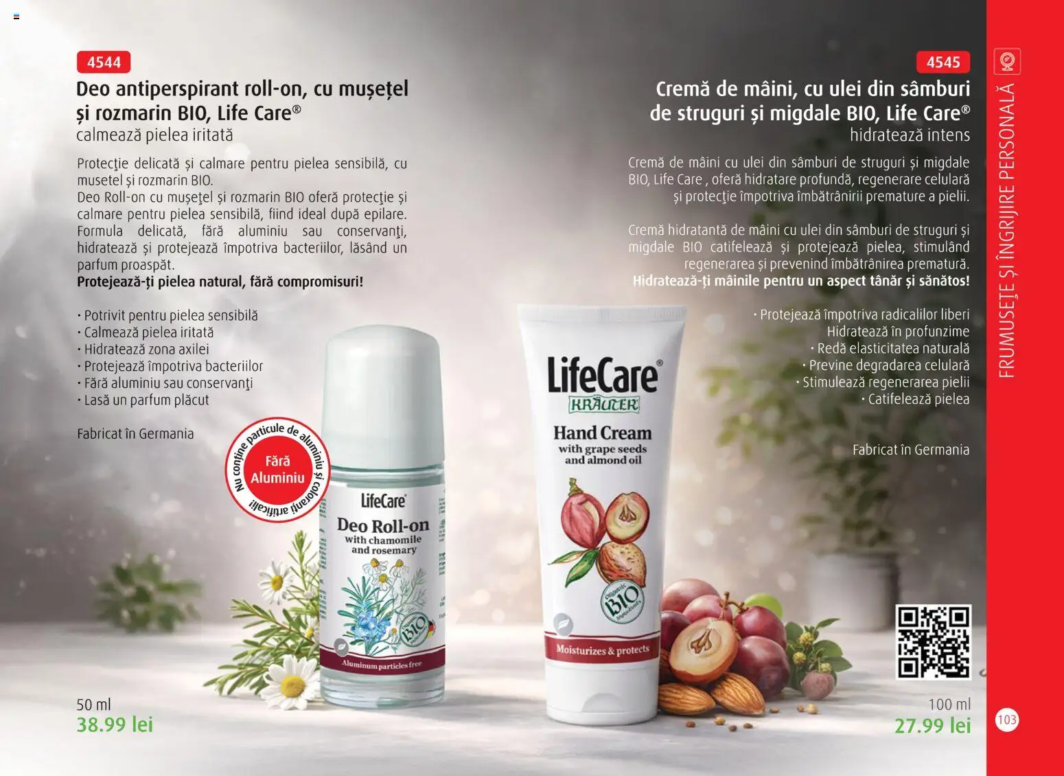 Noul catalog Life Care – valabil de la 01.04.2026 | Pagină: 105 | Produse: Struguri, Parfum, Ulei, Antiperspirant