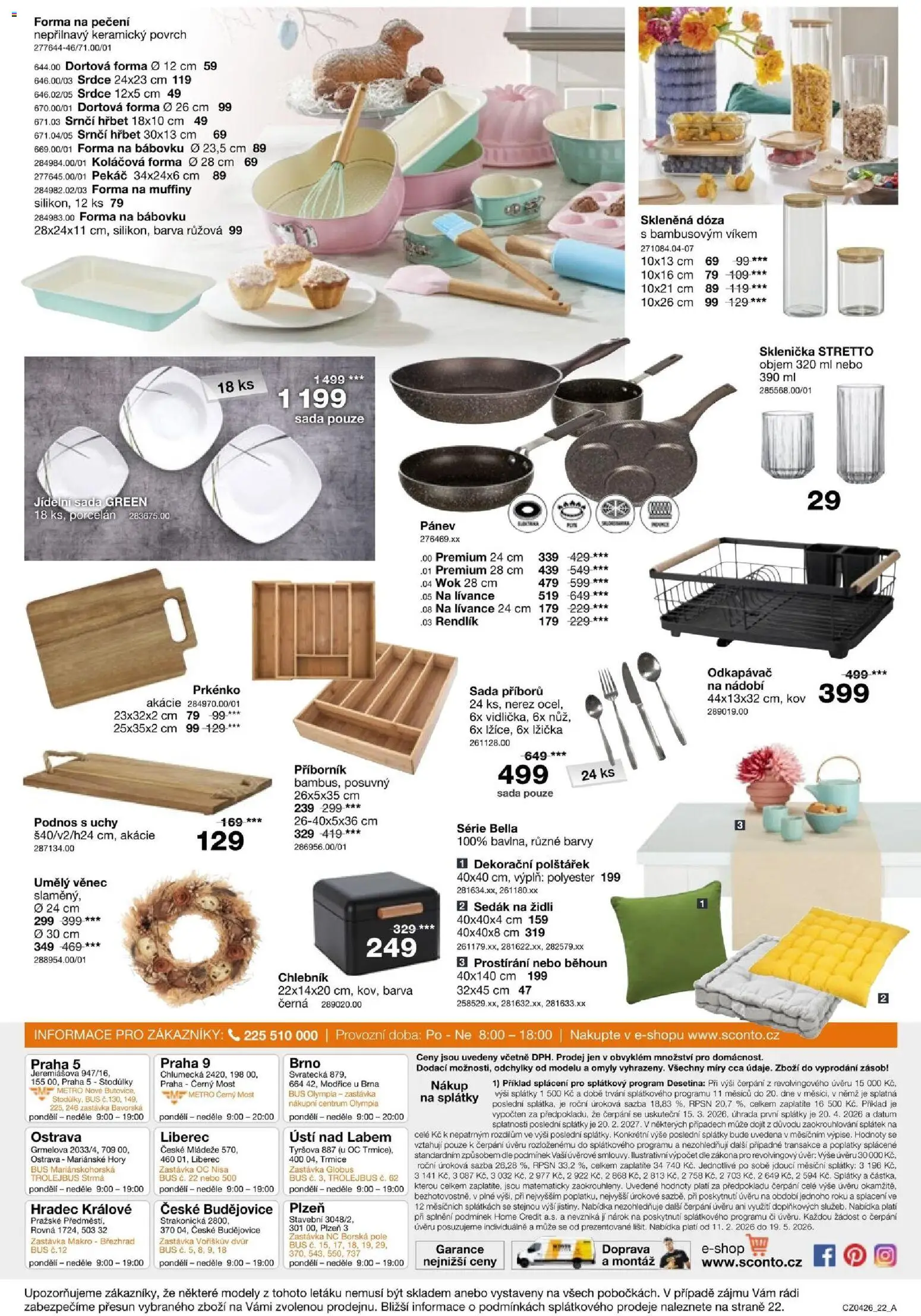 Sconto nábytek leták od 04.03.2026 | Strana: 22 | Produkty: Globus, Pekáč, Forma na muffiny, Prkénko