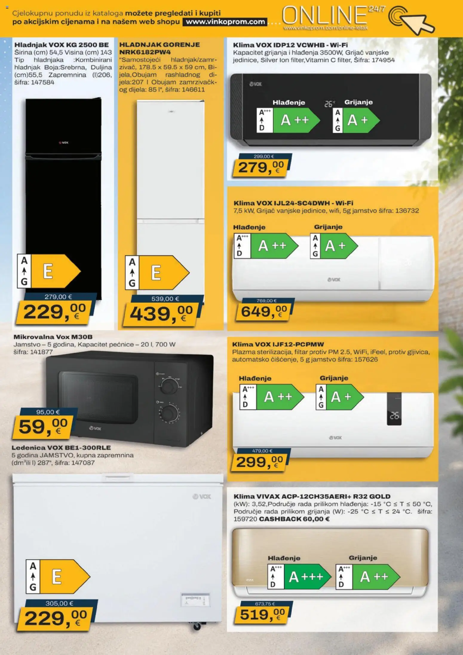 Vinkoprom katalog | vrijedi od 06.08.2026 | Stranica: 5 | Proizvodi: Klima, Hladnjak
