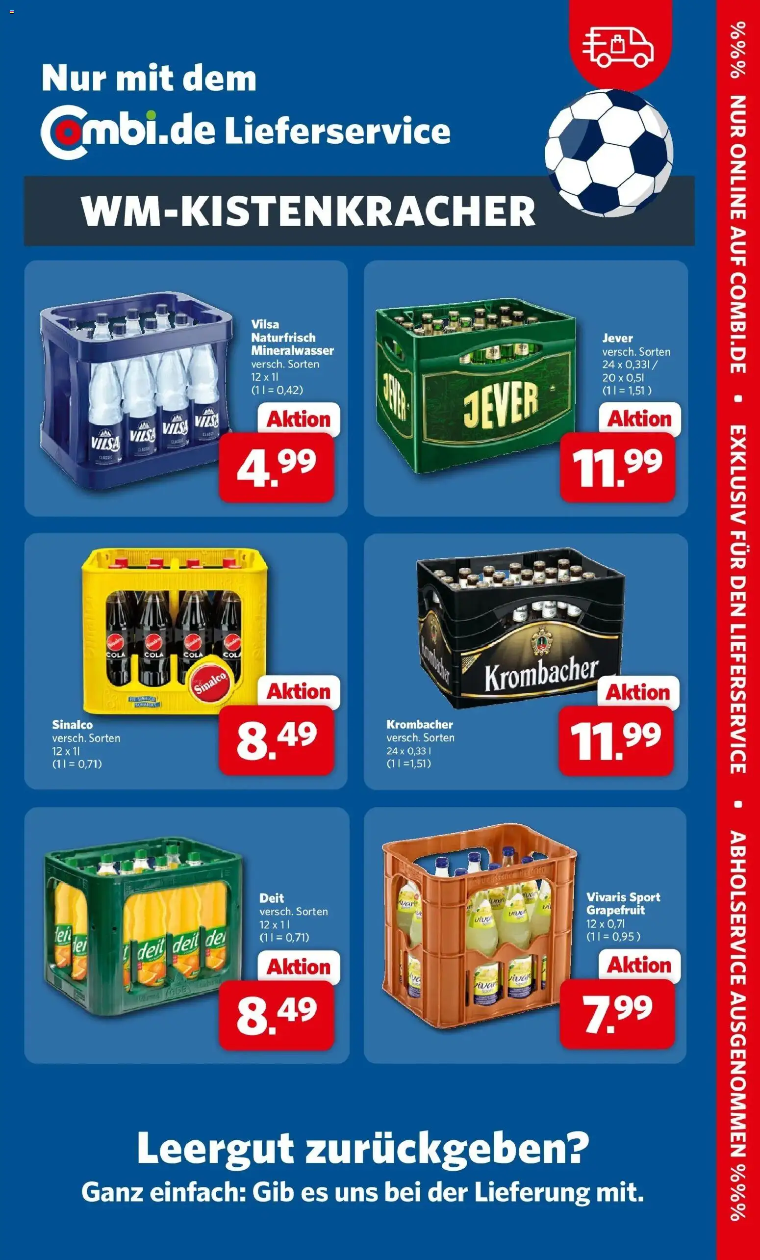 Combi Prospekt Wardenburg – gültig ab 06.07.2026 | Seite: 33 | Produkte: Sinalco, Grapefruit, Jever, Krombacher