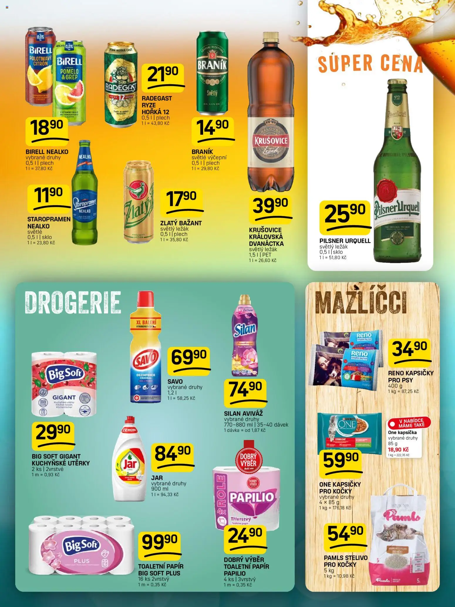 Flop leták od 19.08.2026 | Strana: 11 | Produkty: Staropramen, Birell, Kuchyňské utěrky, Silan