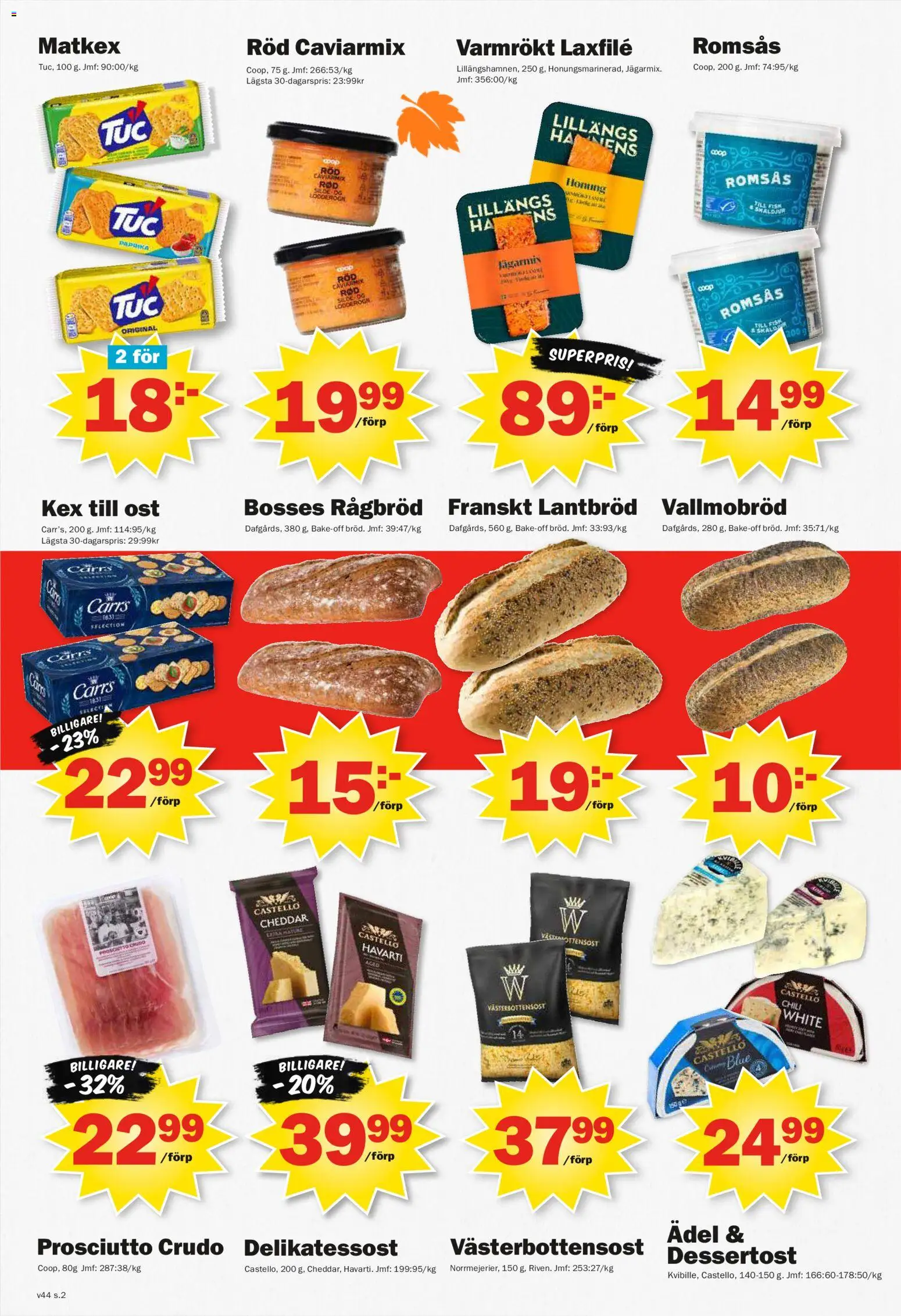 Pekås reklamblad aktuell från 26/10/2026 | Sida: 2 | Produkter: Romsås, Kex, Ost, Chili