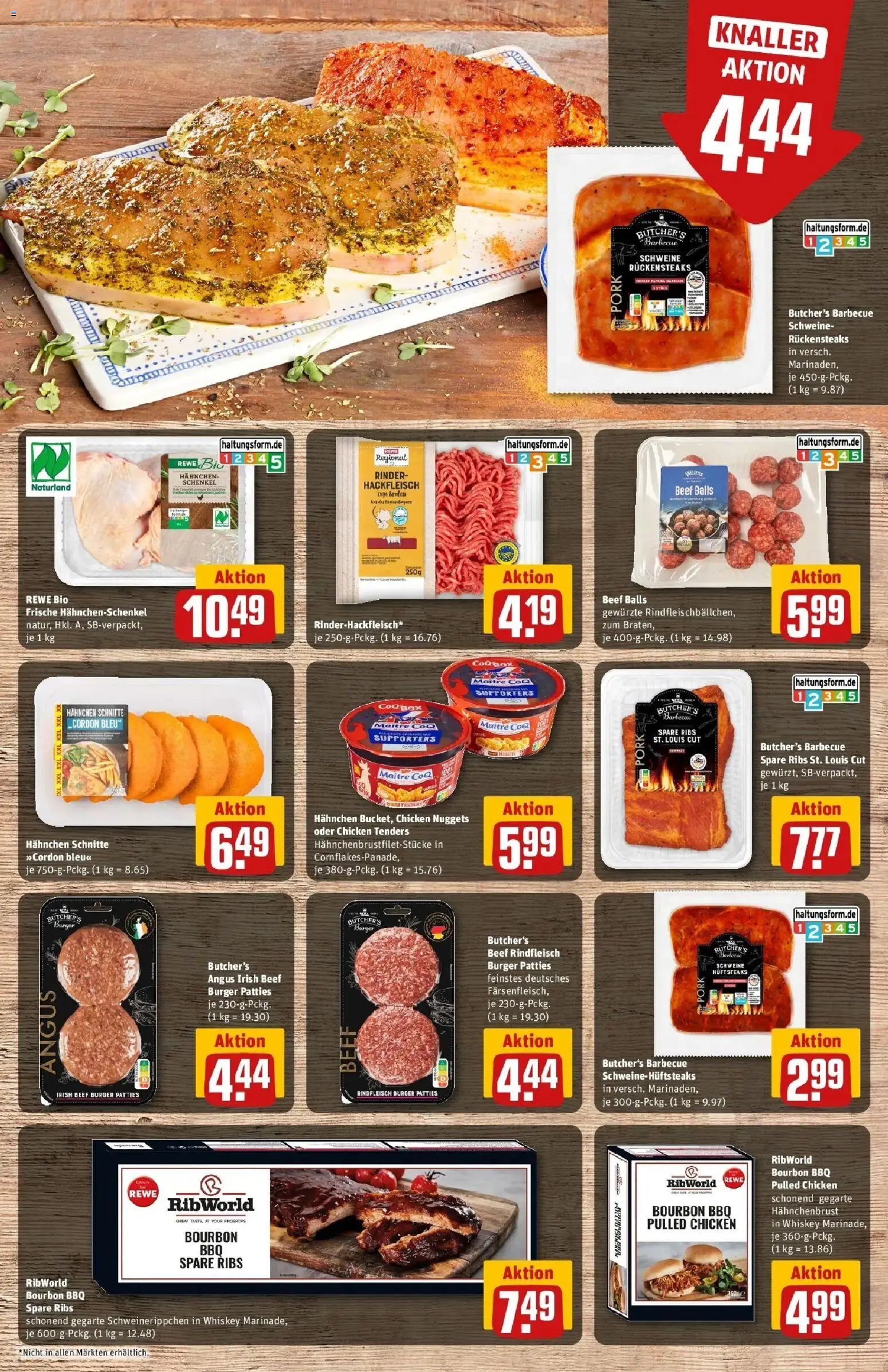 Rewe Prospekt München / Bogenhausen – gültig ab 06.07.2026 | Seite: 9 | Produkte: Spare ribs, Burger, Bourbon, Hackfleisch
