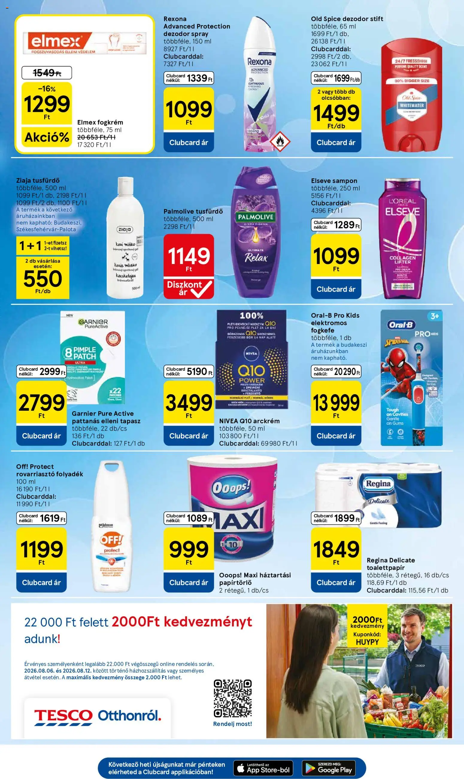 Tesco akciós ujság - amely érvényes a következő dátumtól: 2026.08.06. | Oldal: 7 | Termékek: Old spice, Püré, Tusfürdő, Fogkrém