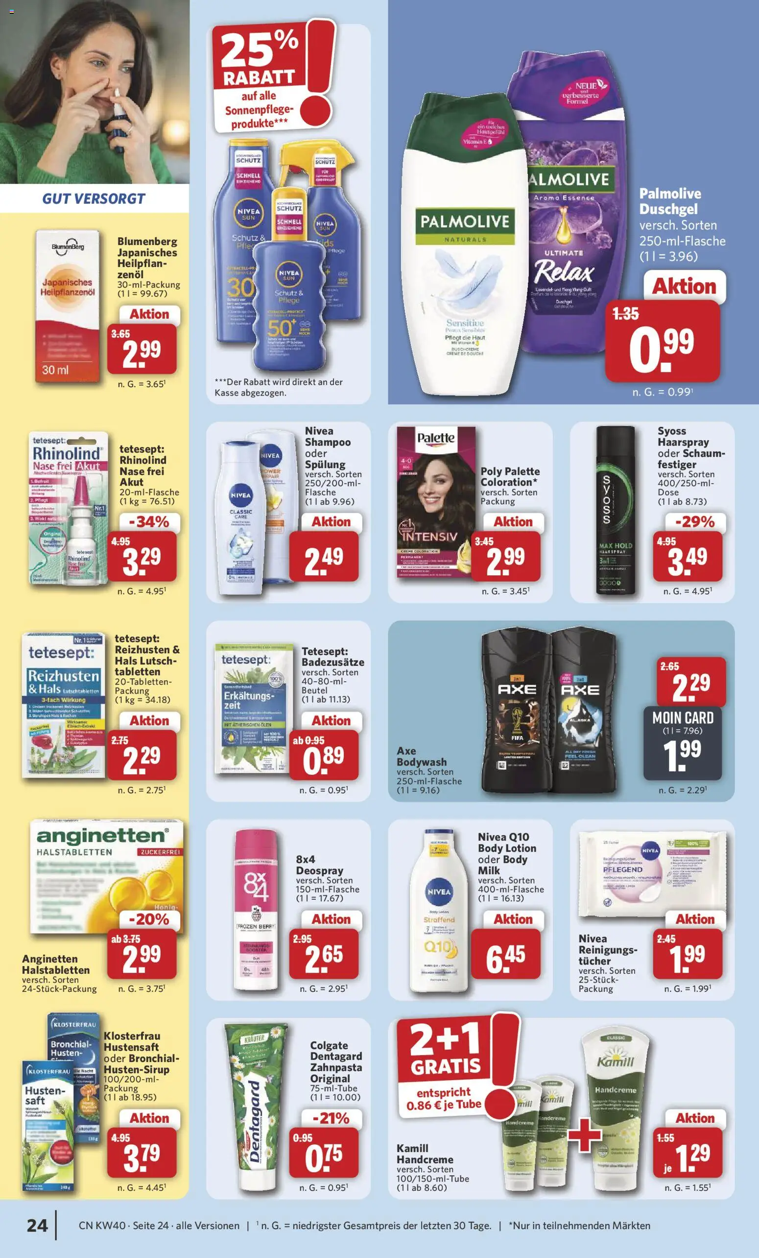 Combi Prospekt – gültig ab 28.09.2026 | Seite: 24 | Produkte: Shampoo, Handcreme, Body Lotion, Duschcreme