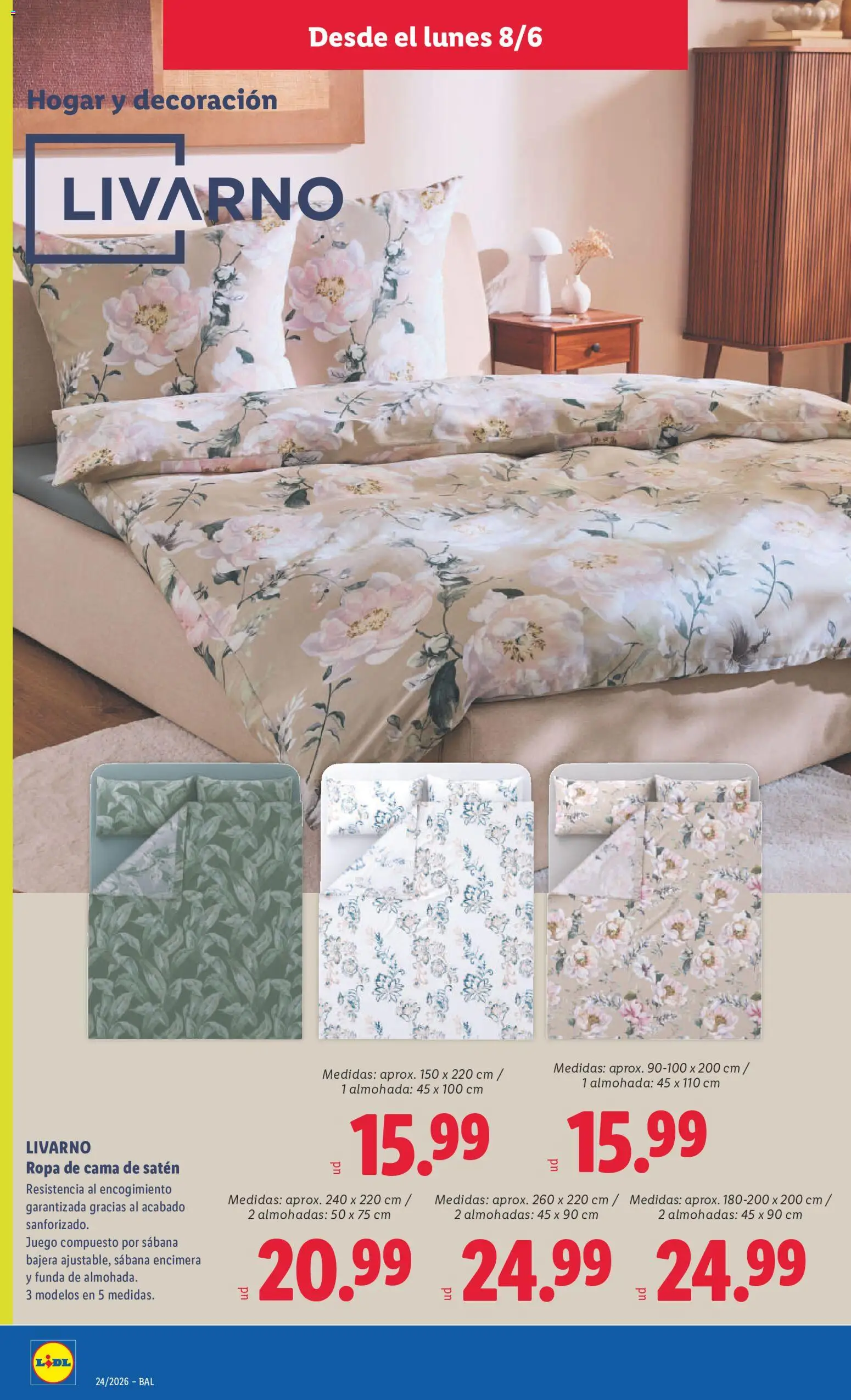 Lidl folleto de bazar Baleares │ válido desde el 08.06.2026 | Página: 6 | Productos: Ropa, Funda, Cama, Almohada