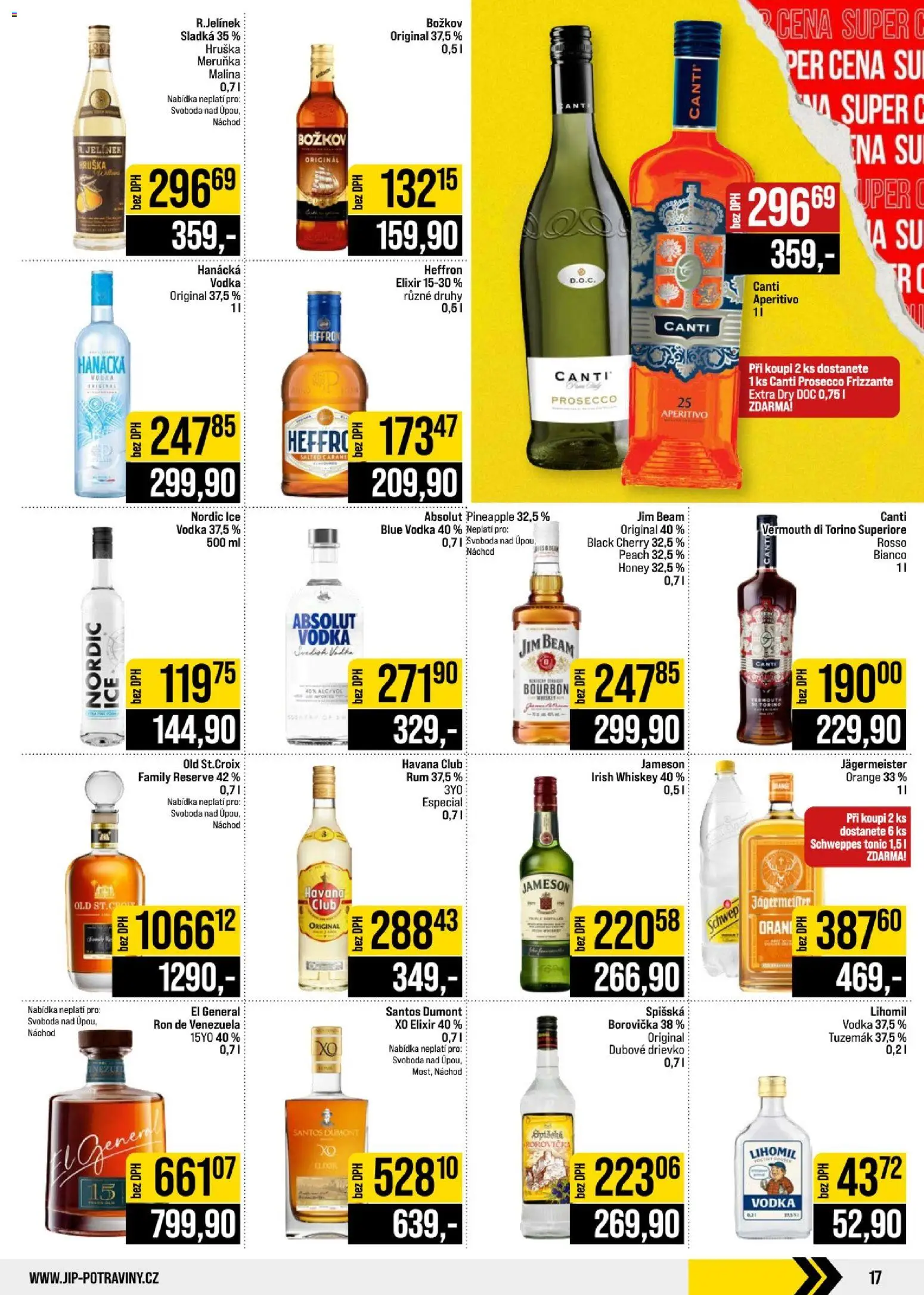 Jip leták - Cash & Carry od 28.10.2026 | Strana: 17 | Produkty: Jägermeister, Tonic, Aperitivo, Jägermeister Orange