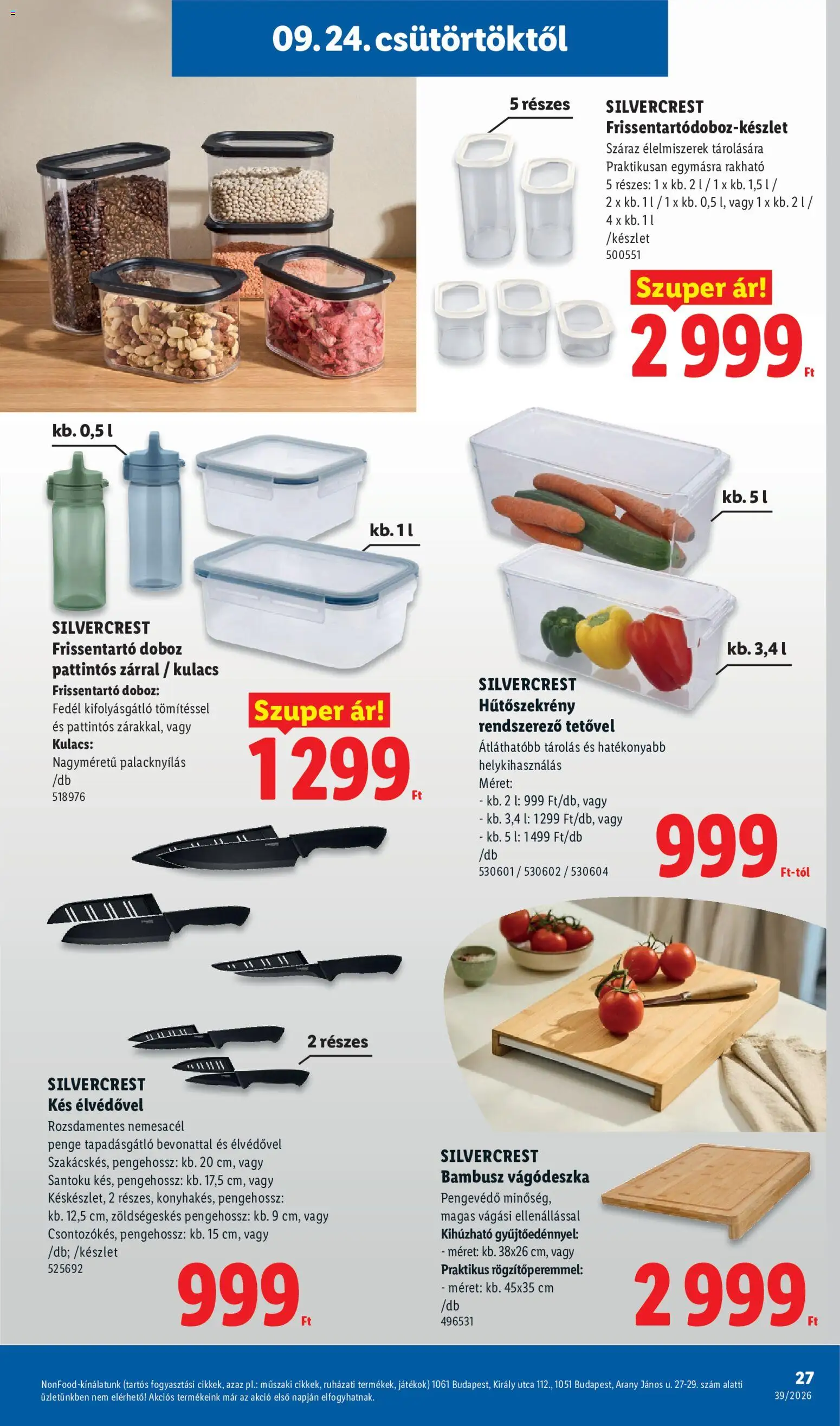 Lidl akciós ujság - amely érvényes a következő dátumtól: 2026.09.24. | Oldal: 27