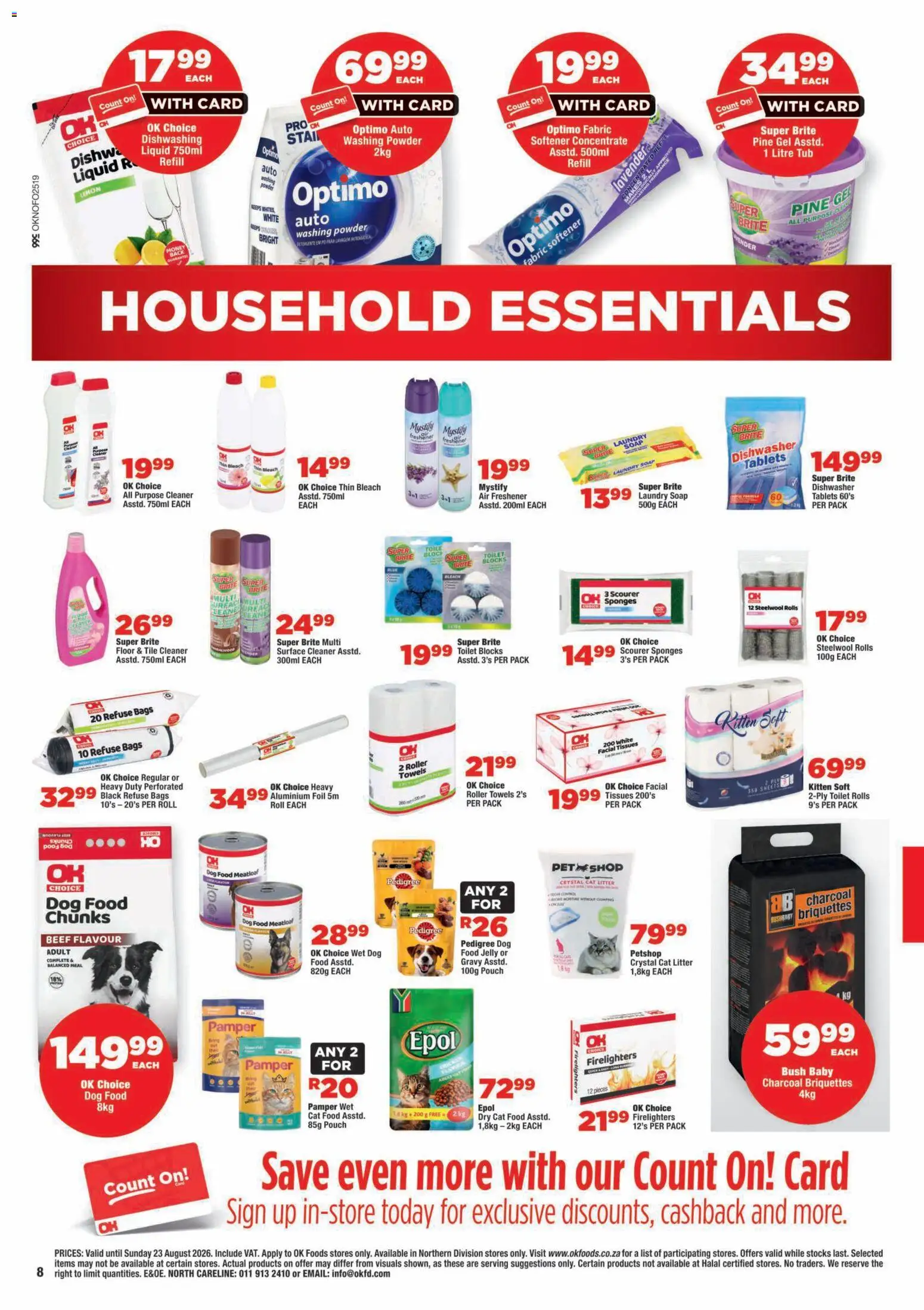 New OK Foods catalogue – valid from 12/08/2026 | Page: 8 | Products: Toilet, Gravy, Soap, Cat food