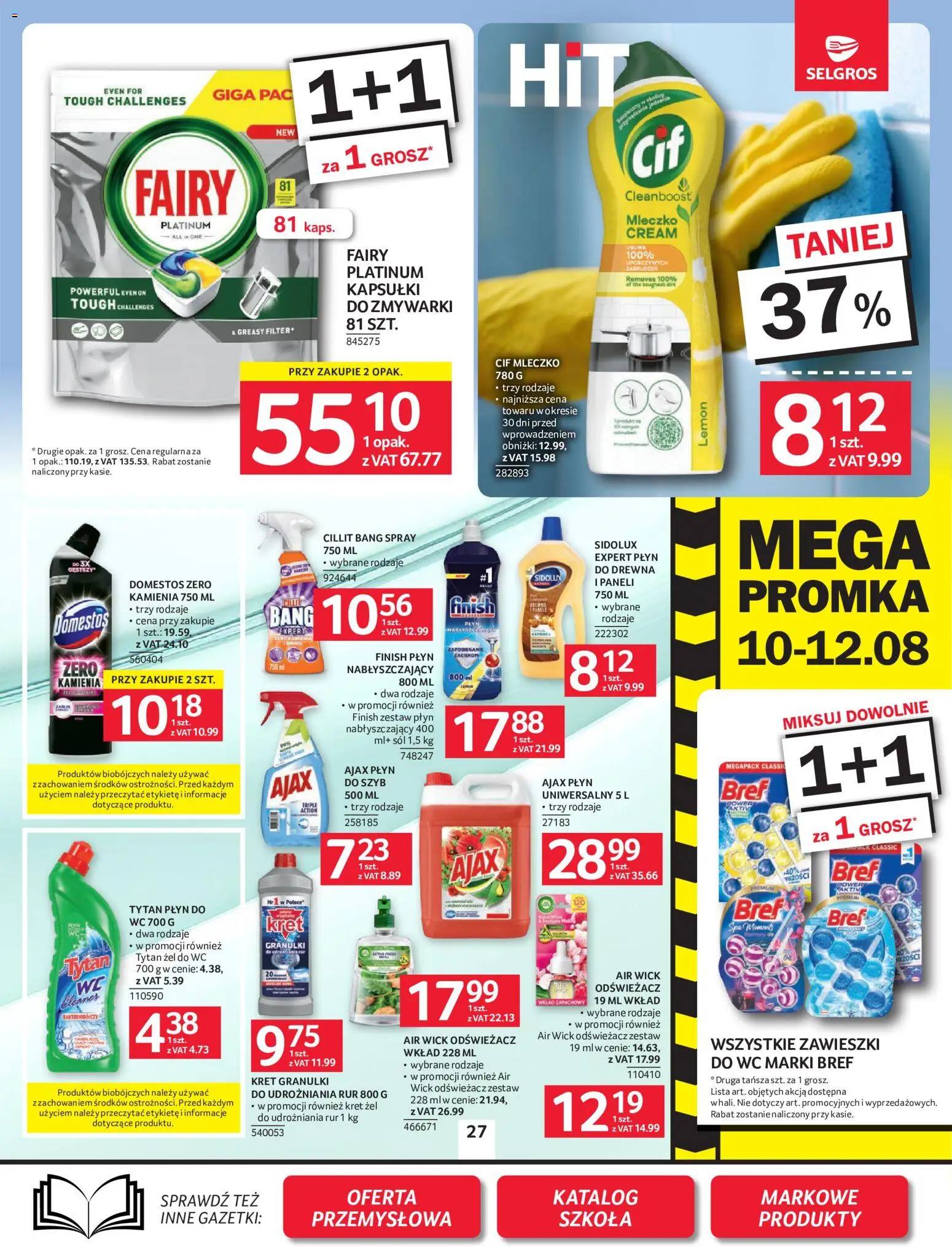 Selgros cash&carry gazetka od 30.07.2026 | Strona: 24 | Produkty: Odświeżacz, Kapsułki, Cillit bang, Sól