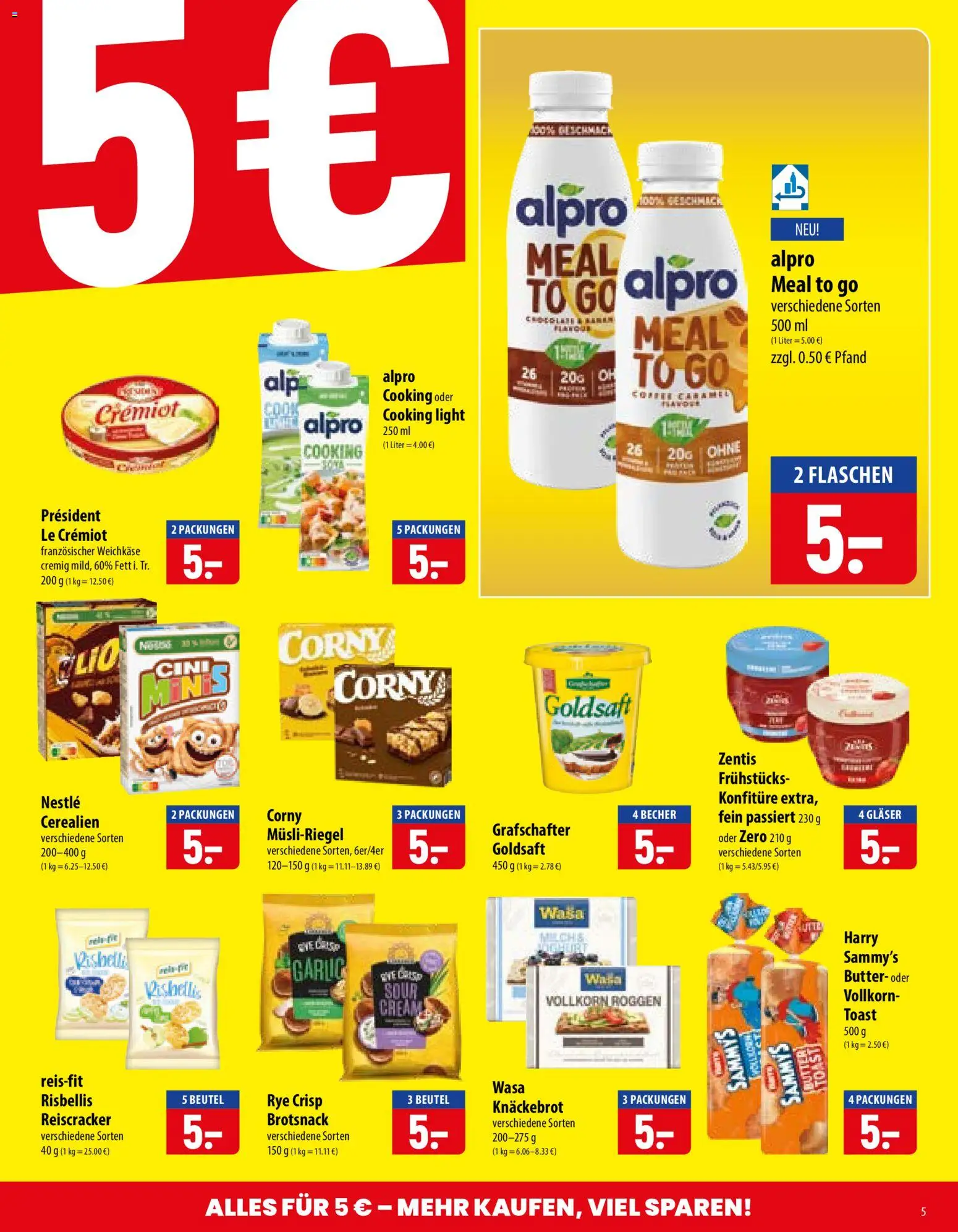 Famila Prospekt – gültig ab 21.09.2026 | Seite: 5 | Produkte: Butter, Toast, Alpro
