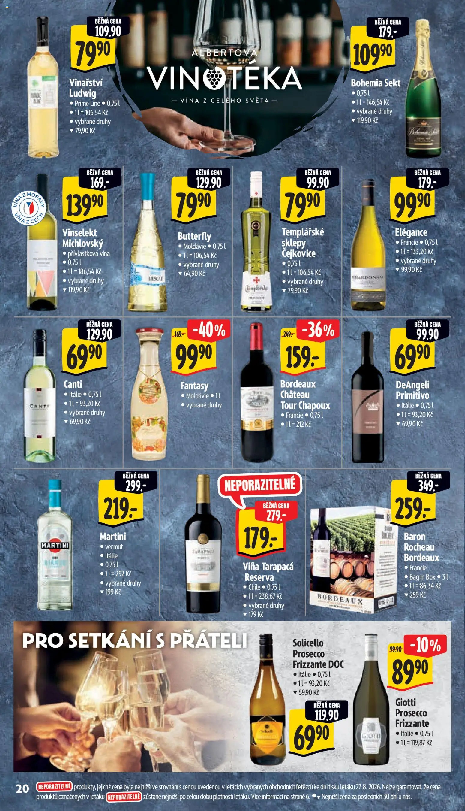 Albert leták - Supermarket od 02.09.2026 | Strana: 28 | Produkty: Martini, Primitivo, Sekt, Vermouth
