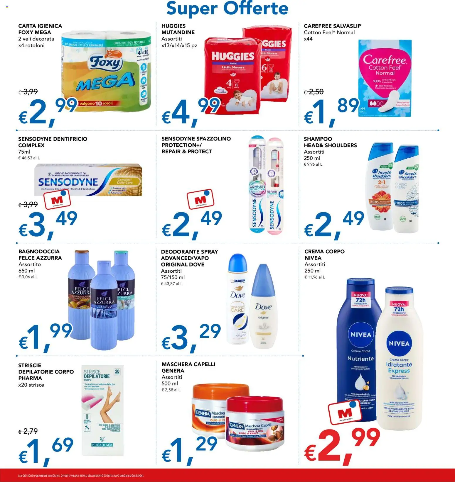 Volantino Migross del 21.05.2026 | Pagina: 14 | Prodotti: Shampoo, Deodorante, Mutandine, Burro