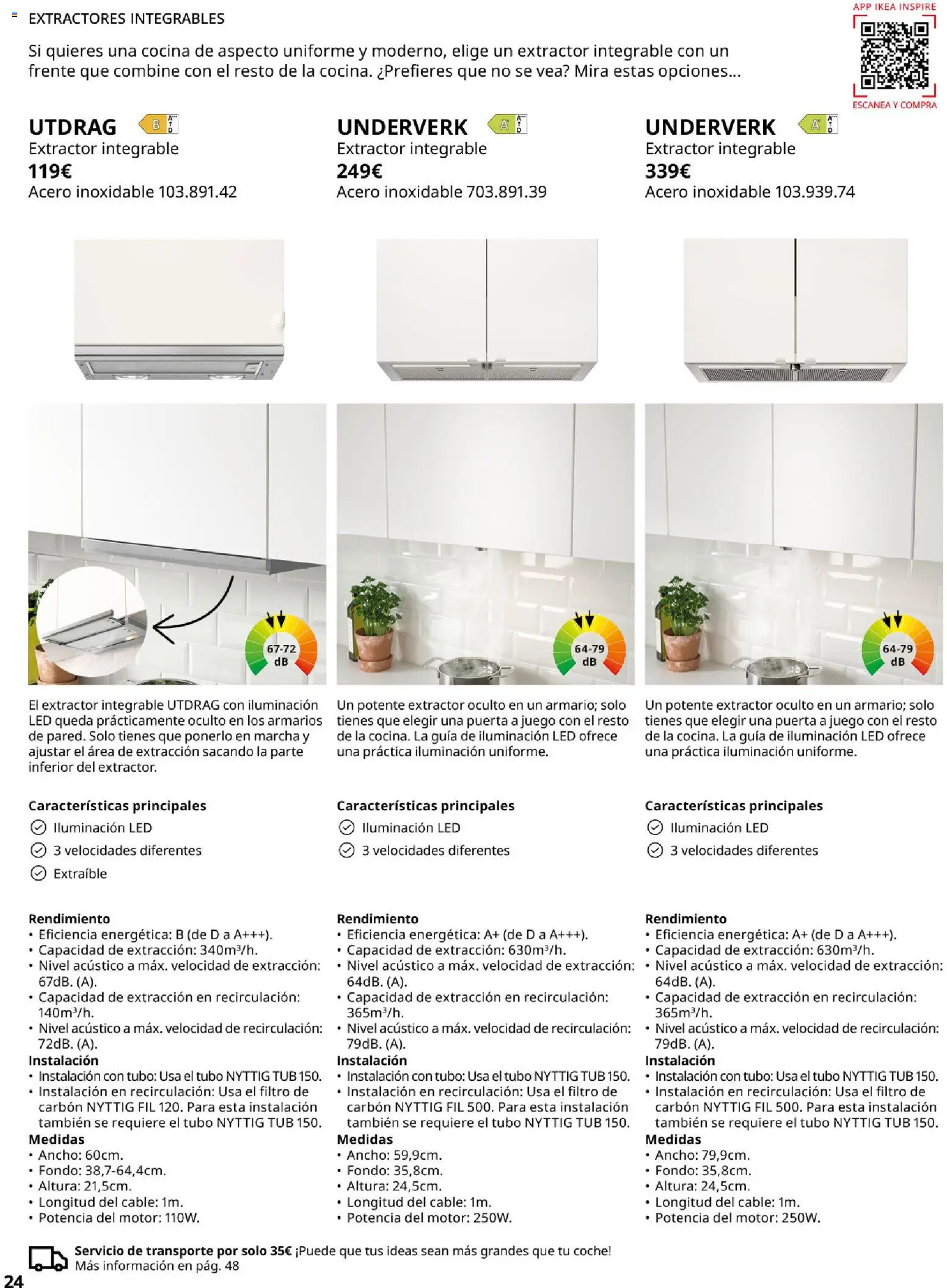 Catálogo IKEA Electrodomésticos │ válido desde el 07.05.2026 | Página: 24 | Productos: Cable, Cocina, Galette de chaise