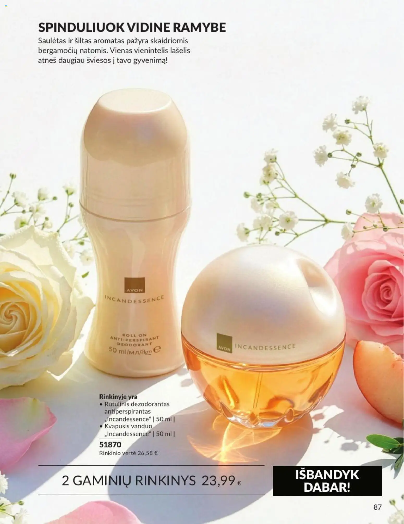 AVON akcijos nuo 2026.09.01 | Puslapis: 87 | Prekių: Vanduo, Rutulinis dezodorantas, Dezodorantas, Antiperspirantas