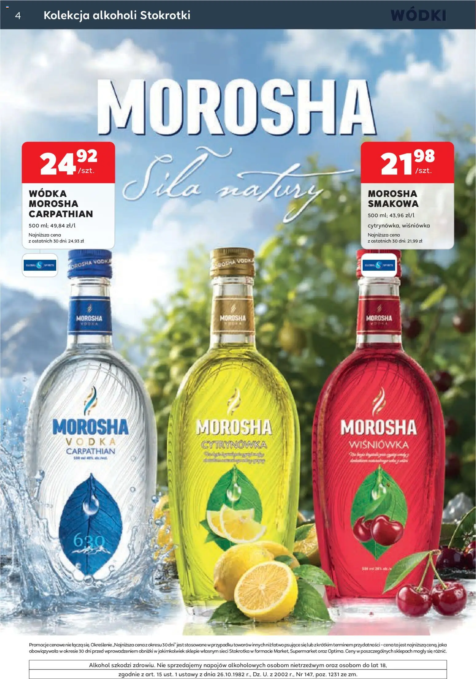 Stokrotka gazetka - Oferta alkoholowa od 11.06.2026 | Strona: 4 | Produkty: Stokrotka, Vodka, Alkohol, Wódka